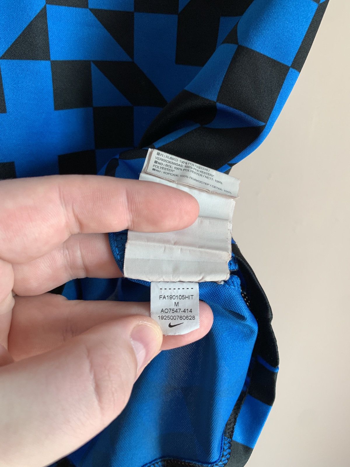 Nike Inter Milan 2019 Football Shirt Nike Soccer Jersey Size M Size US M / EU 48-50 / 2 - 11 Thumbnail