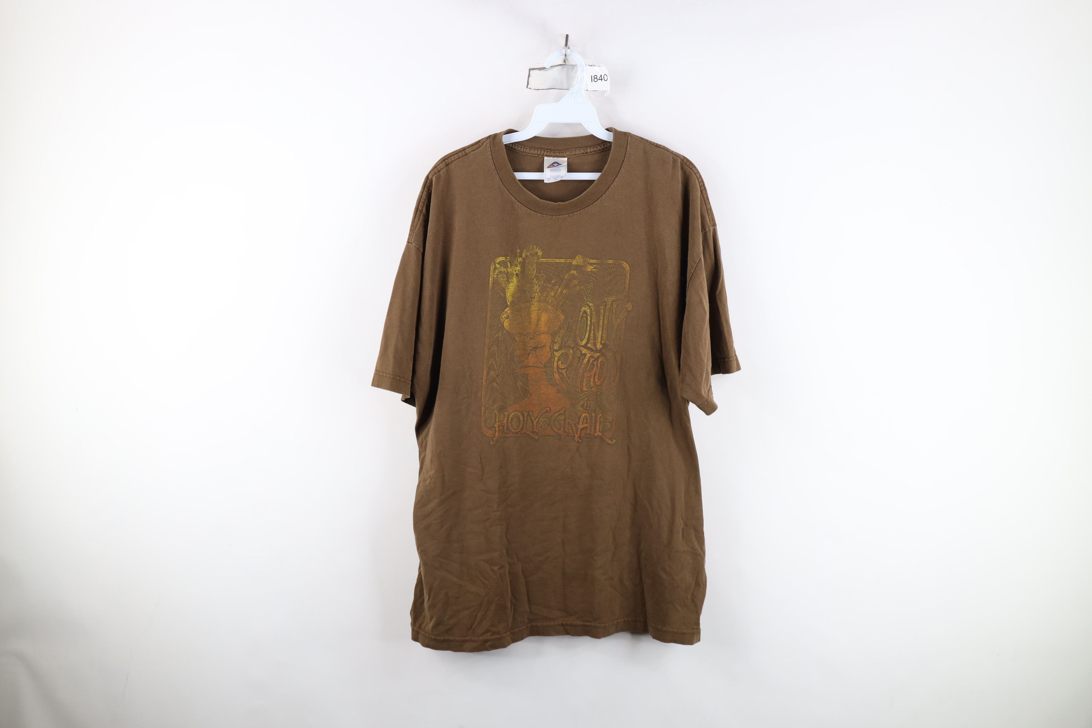 Vintage Vintage Y2K Python and the Holy Grail Movie T-Shirt Brown Size US XL / EU 56 / 4 - 1 Thumbnail