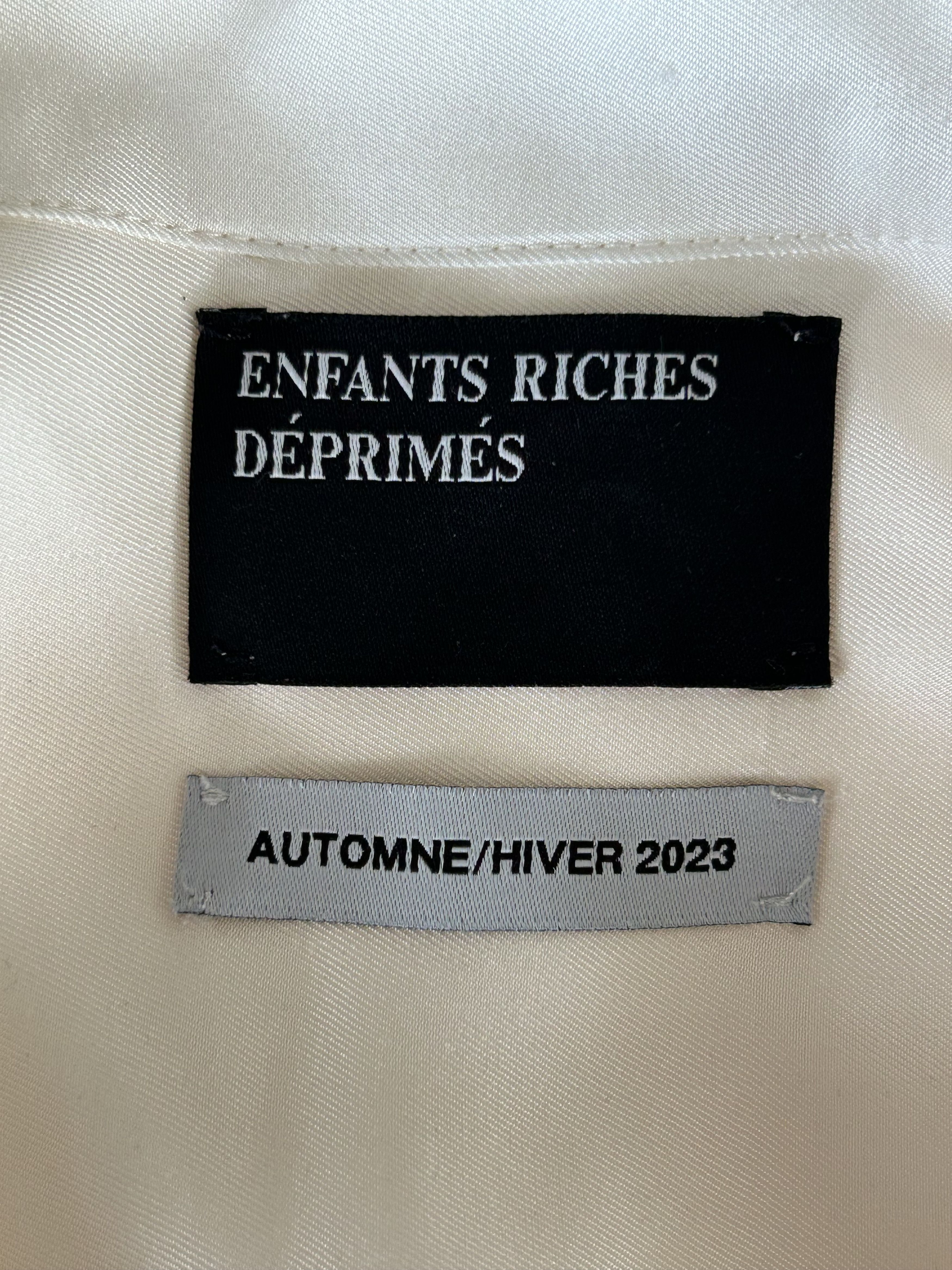 Enfants Riches Deprimes White & Red Rat Palace Silk Button Up Shirt Size US XL / EU 56 / 4 - 3 Thumbnail