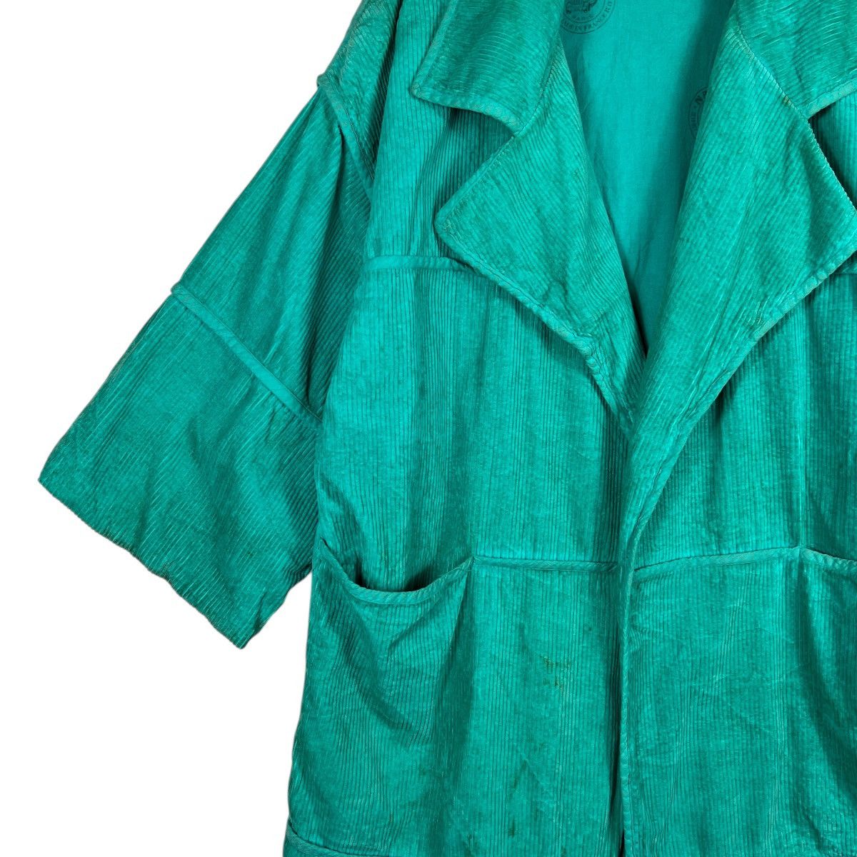Designer 🔥 NAF NAF PARIS CORDUROY BUTTON LESS COAT Size US XL / EU 56 / 4 - 4 Thumbnail
