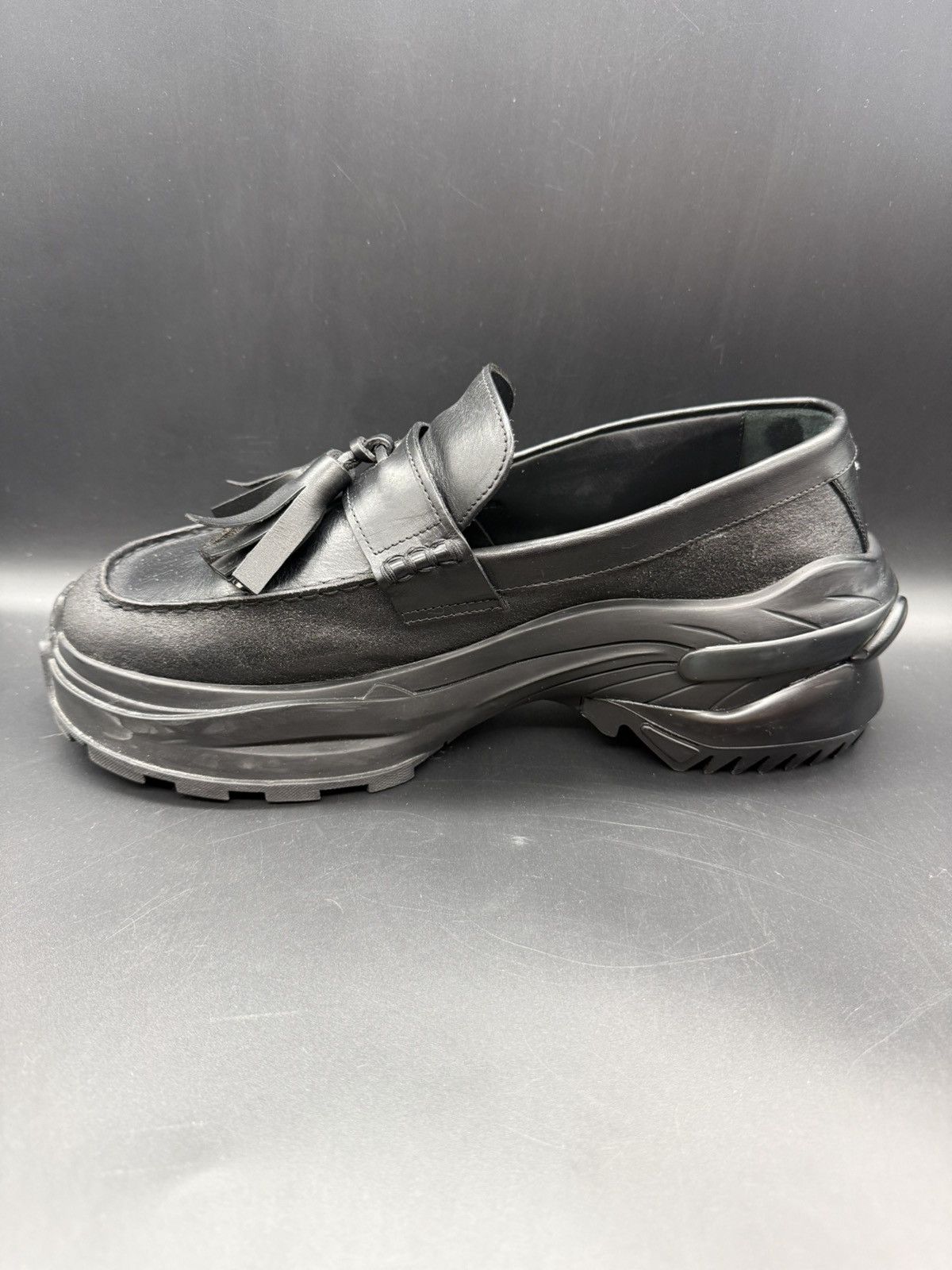 Maison Margiela Maison Margiela Tassel Loafer Sneaker Sole — Black Leather Size US 12 / EU 45 - 10 Thumbnail