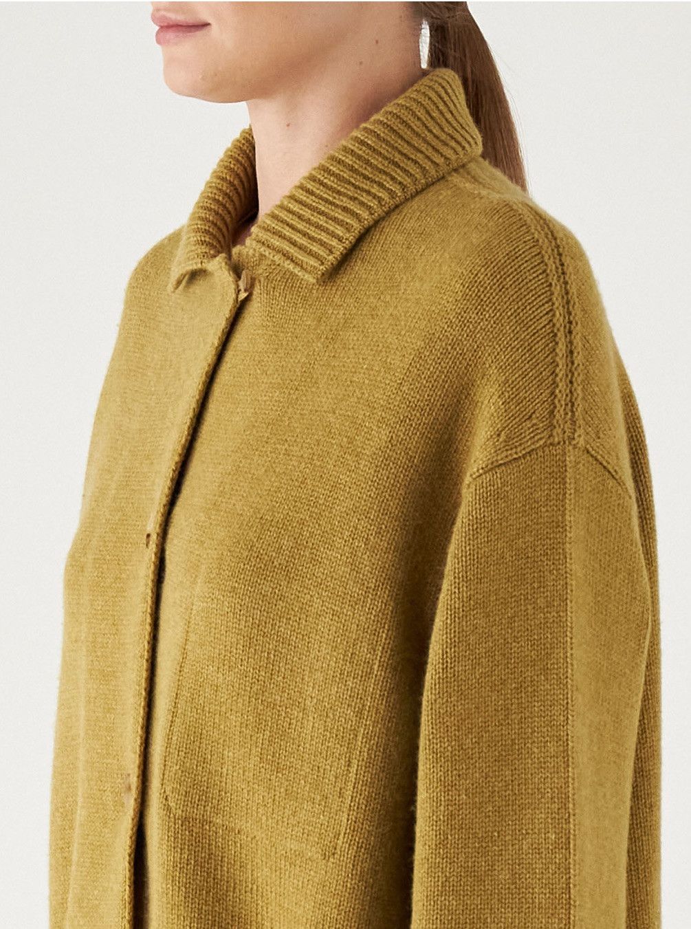 Loro Piana o1srvl11e0125 Plain Knit Cashmere Jacket in Mustard Size M / US 6-8 / IT 42-44 - 3 Thumbnail