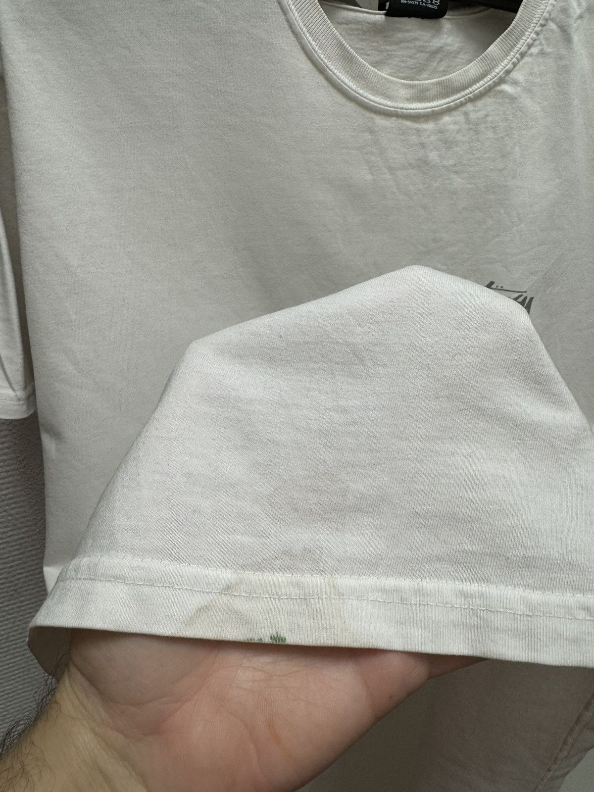 Stussy big logo vintage white t-shirt L sz madeinusa