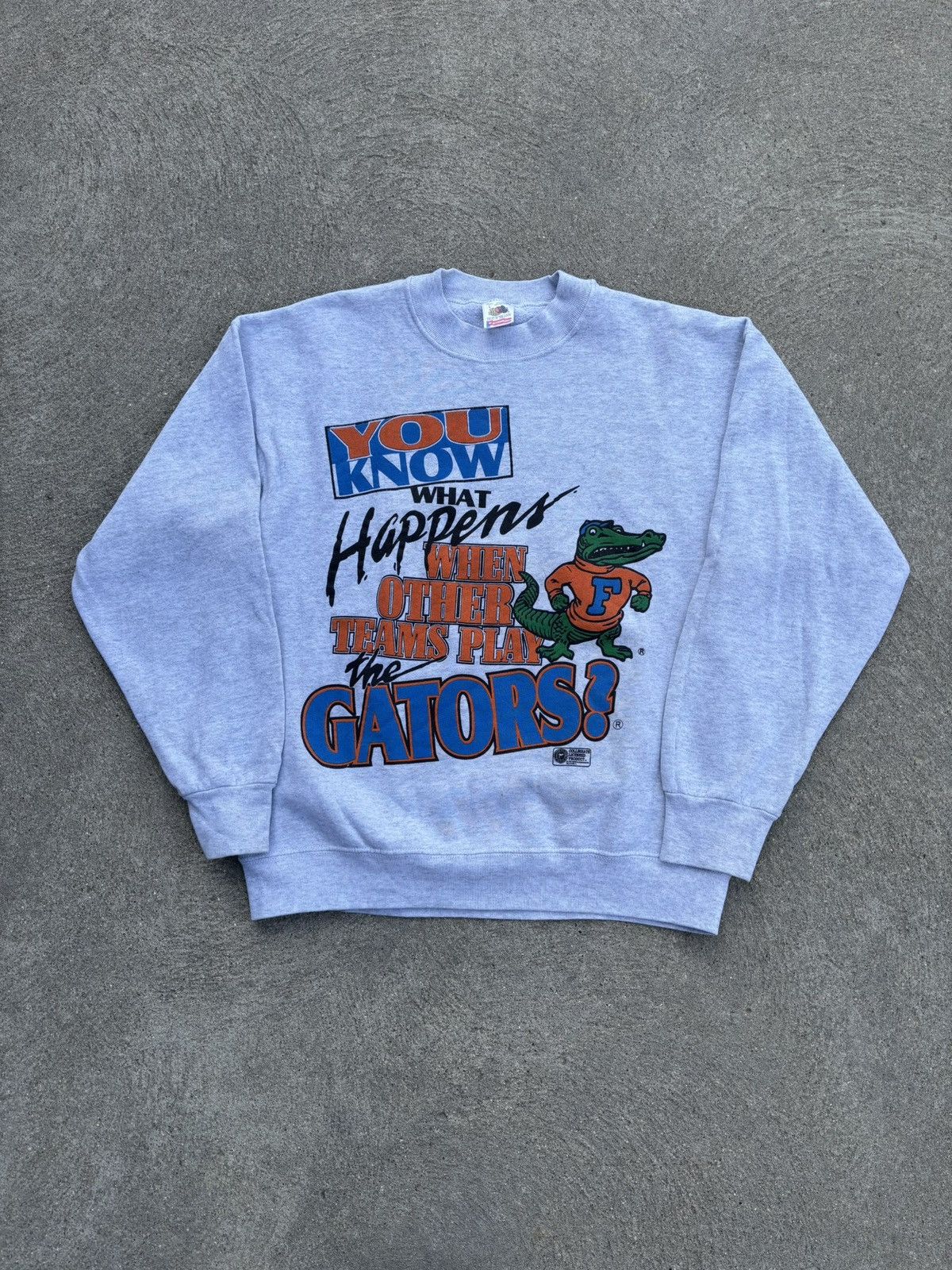 Fruit Of The Loom Vintage 90s Florida Gators Bad Things Happen Crewneck Size US L / EU 52-54 / 3 - 1 Thumbnail