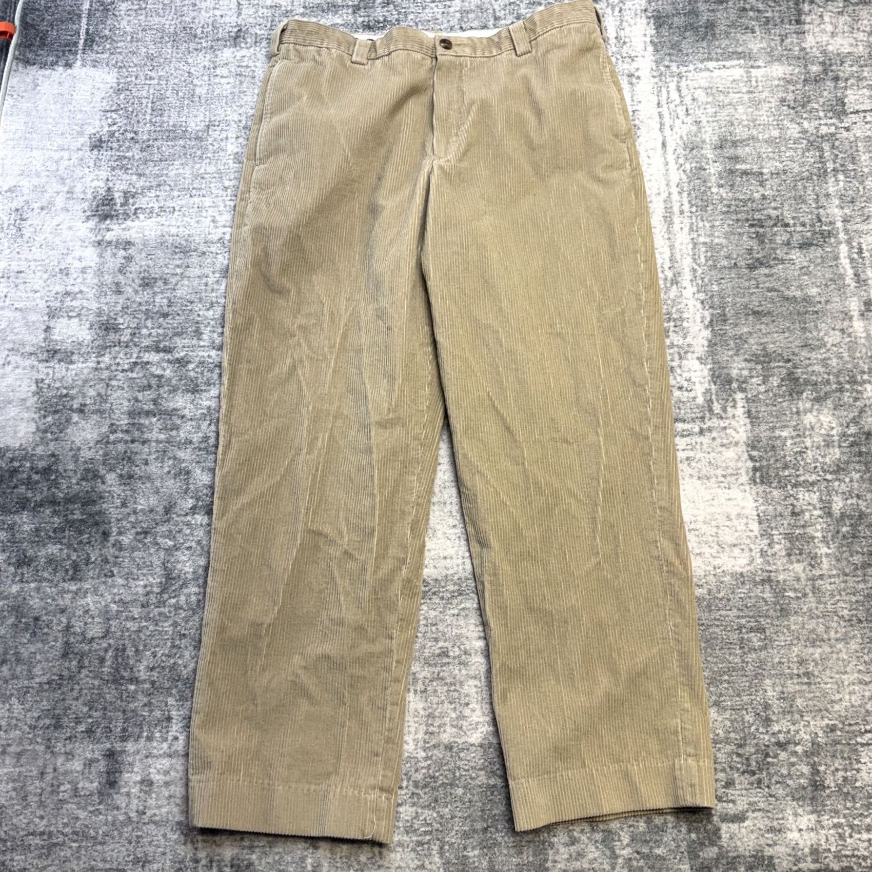 Vintage L.L. Bean Corduroy Pants Mens 36 Beige Wide Wale Classic Straight Trouser Pants Size US 36 / EU 52 - 2 Thumbnail