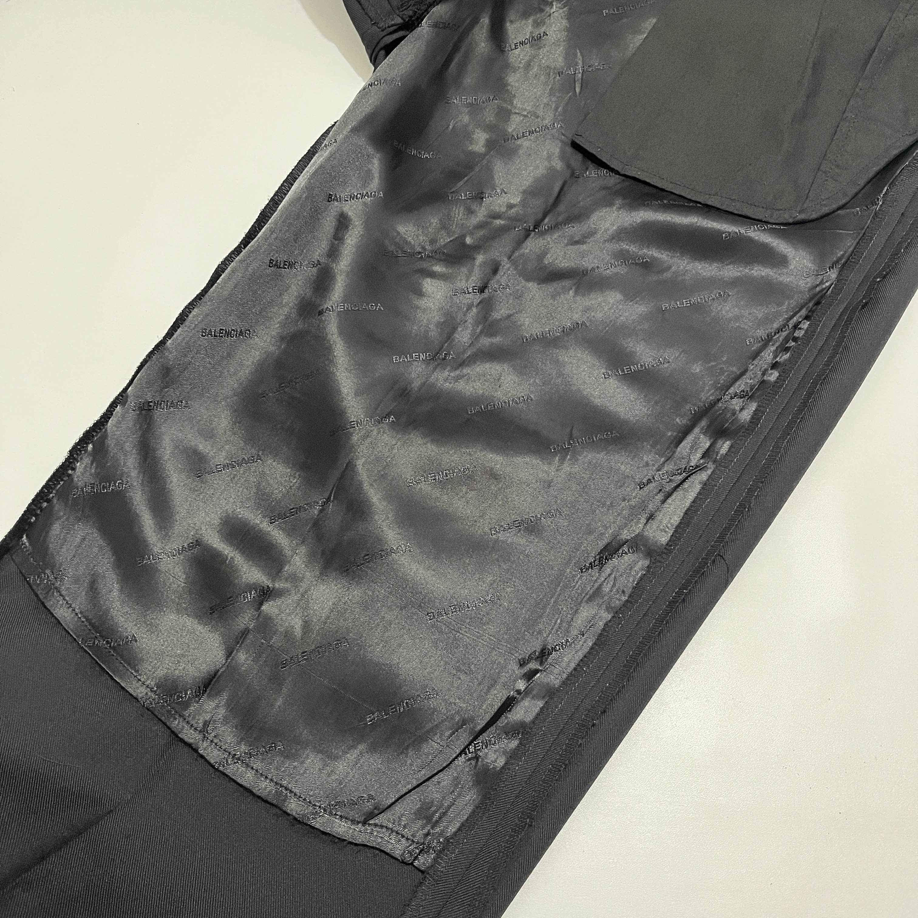 Balenciaga Black Wide Wool Trousers Size US 34 / EU 50 - 9 Thumbnail