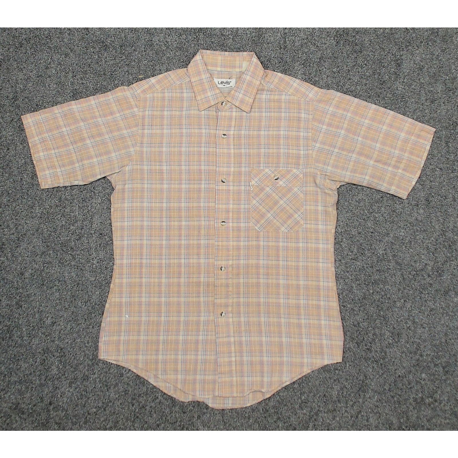 Levi's 80s Levi's White Tab Single Stitch Pastel Plaid Shirt S/M Size US M / EU 48-50 / 2 - 3 Thumbnail