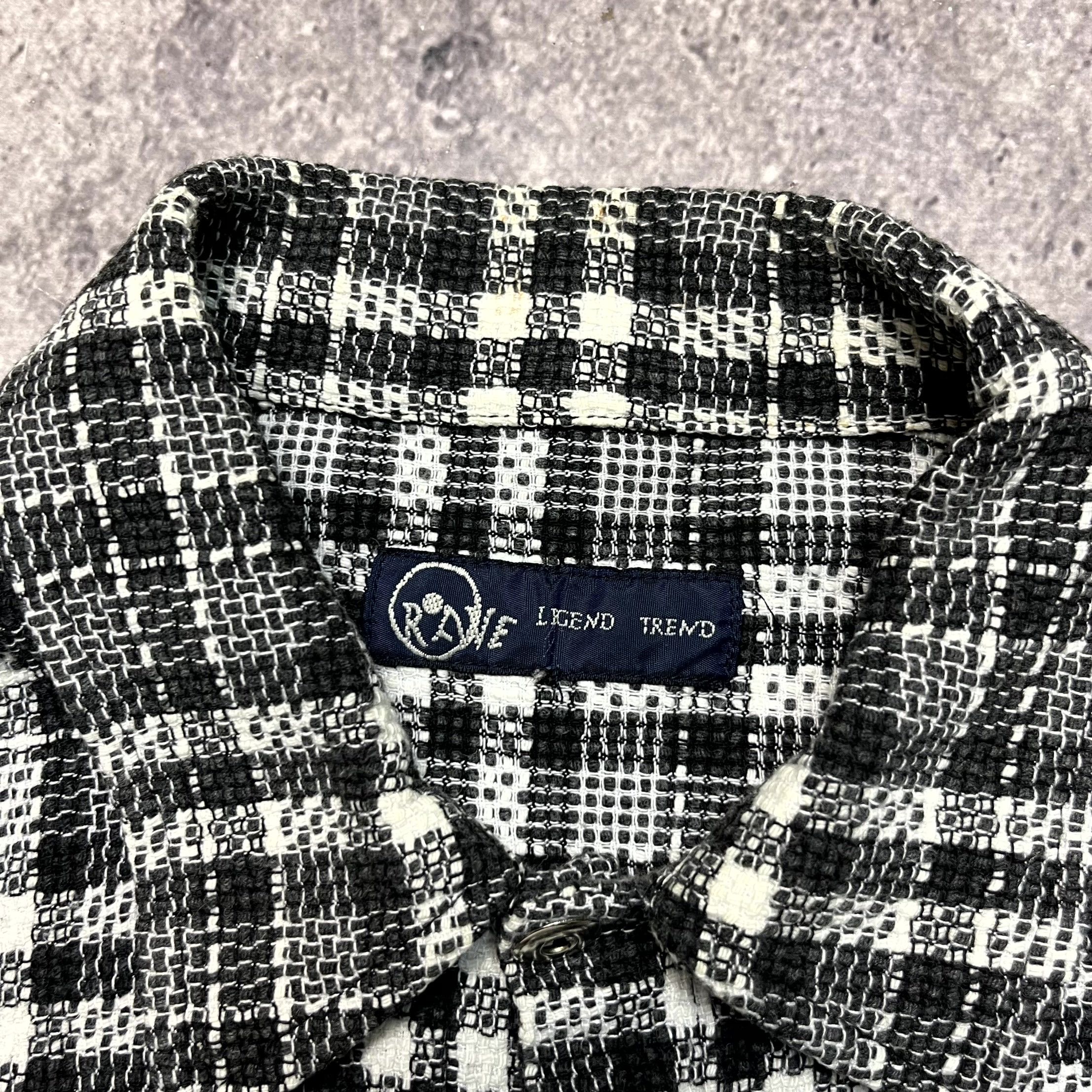 Vintage Vintage Italian Wool Check Overshirt Black White Size M Size US M / EU 48-50 / 2 - 4 Thumbnail