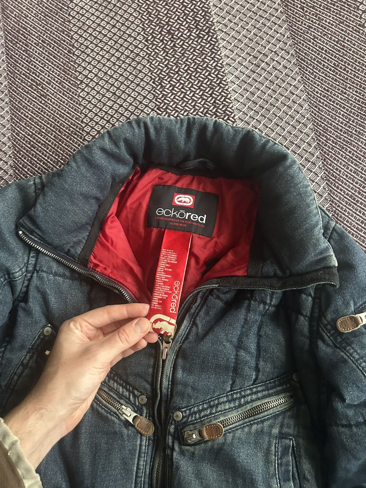 Ecko Unltd. Vintage Ecko Red Miss Sixty Style Cropped Down Jacket Size S Size S / US 4 / IT 40 - 7 Thumbnail