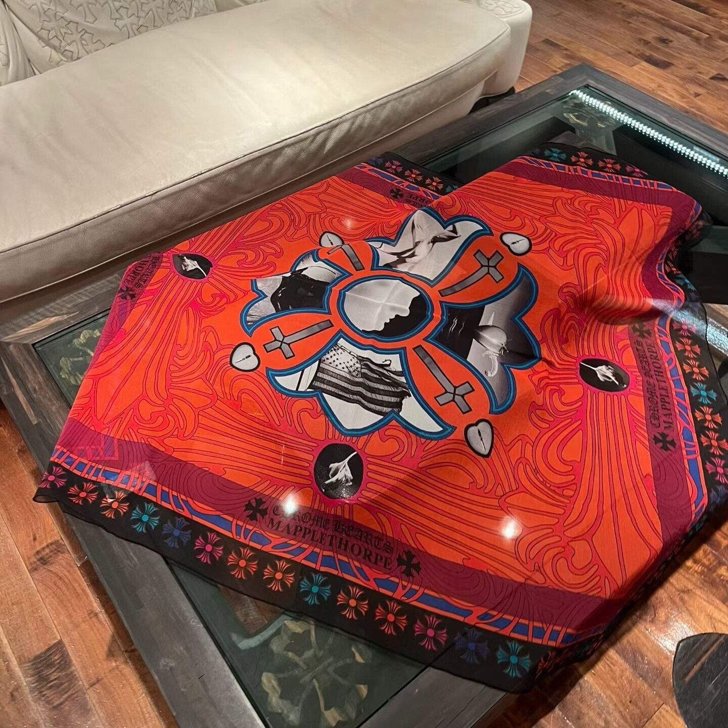 Chrome Hearts chrome hearts colorful silk scarf Size ONE SIZE - 1 Thumbnail