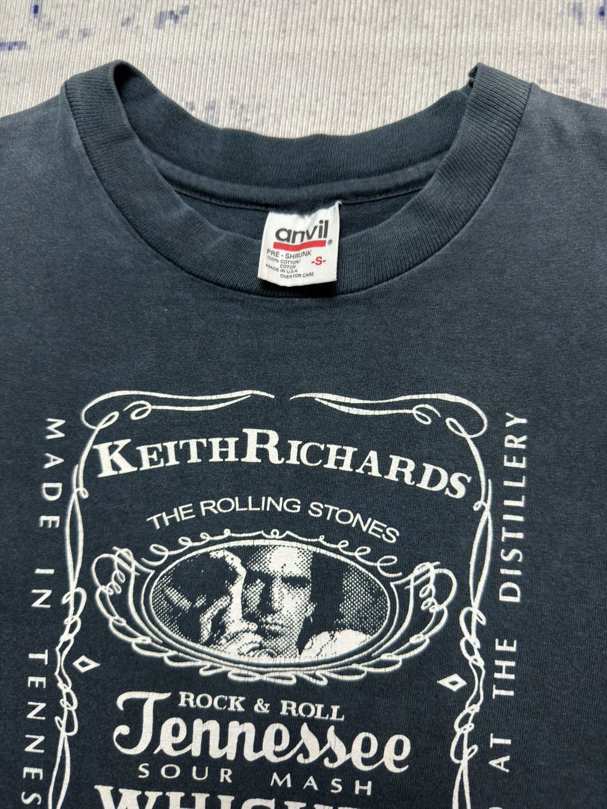 Band Tees VINTAGE 1990’s KEITH RICHARDS THE ROLLING STONES TEE , SHIRT Size US S / EU 44-46 / 1 - 2 Thumbnail