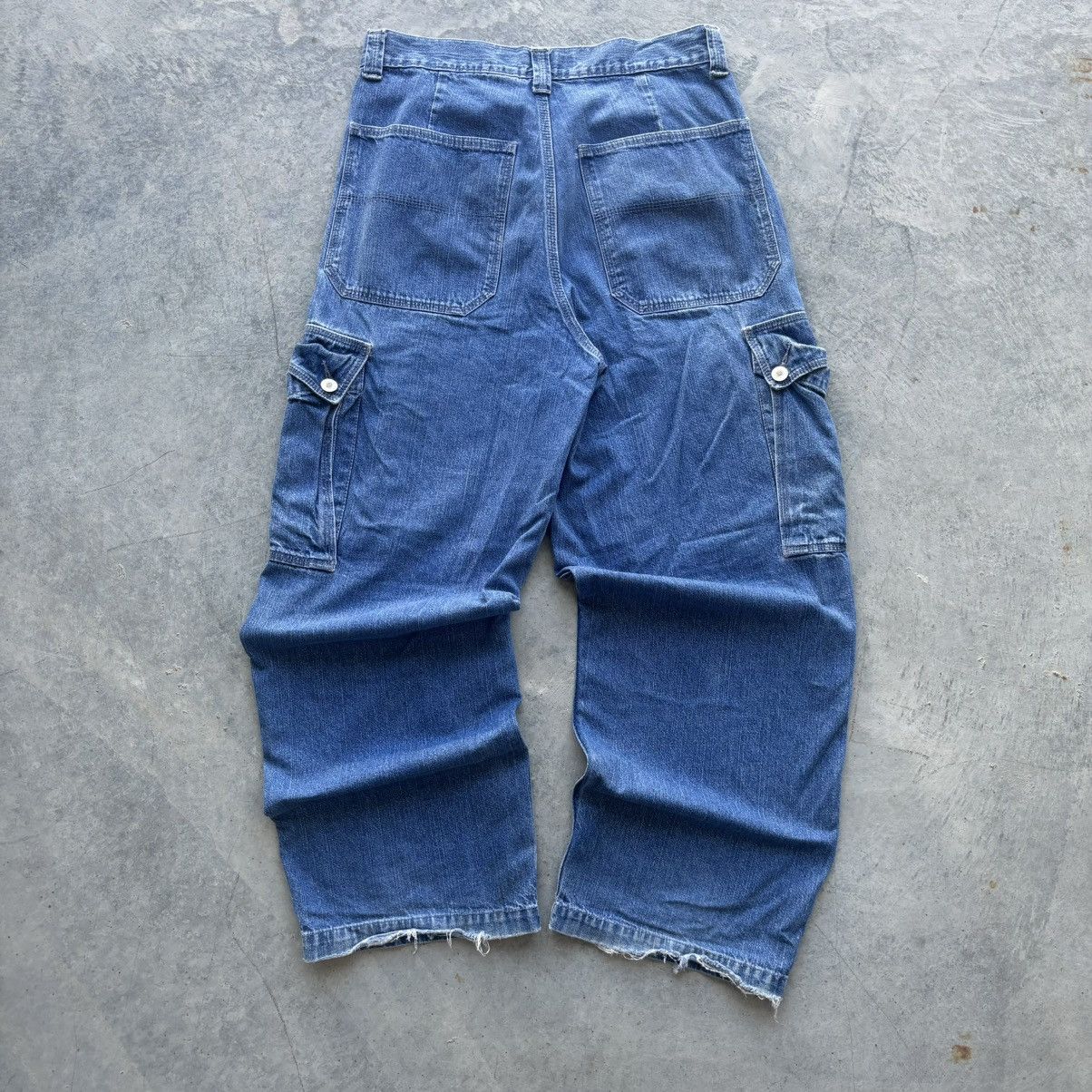 Anchor Blue × Vintage Vintage Baggy Anchor Blue Cargo Jeans Size US 32 / EU 48 - 2 Thumbnail