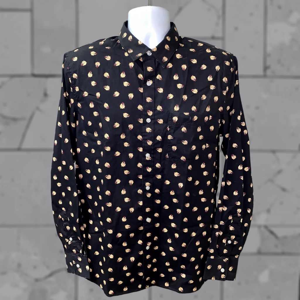 Vintage Warner Bros Porky Pig Long Sleeve Button Front Shirt M Black Cotton Button-Up Men Regular Size US M / EU 48-50 / 2 - 1 Thumbnail