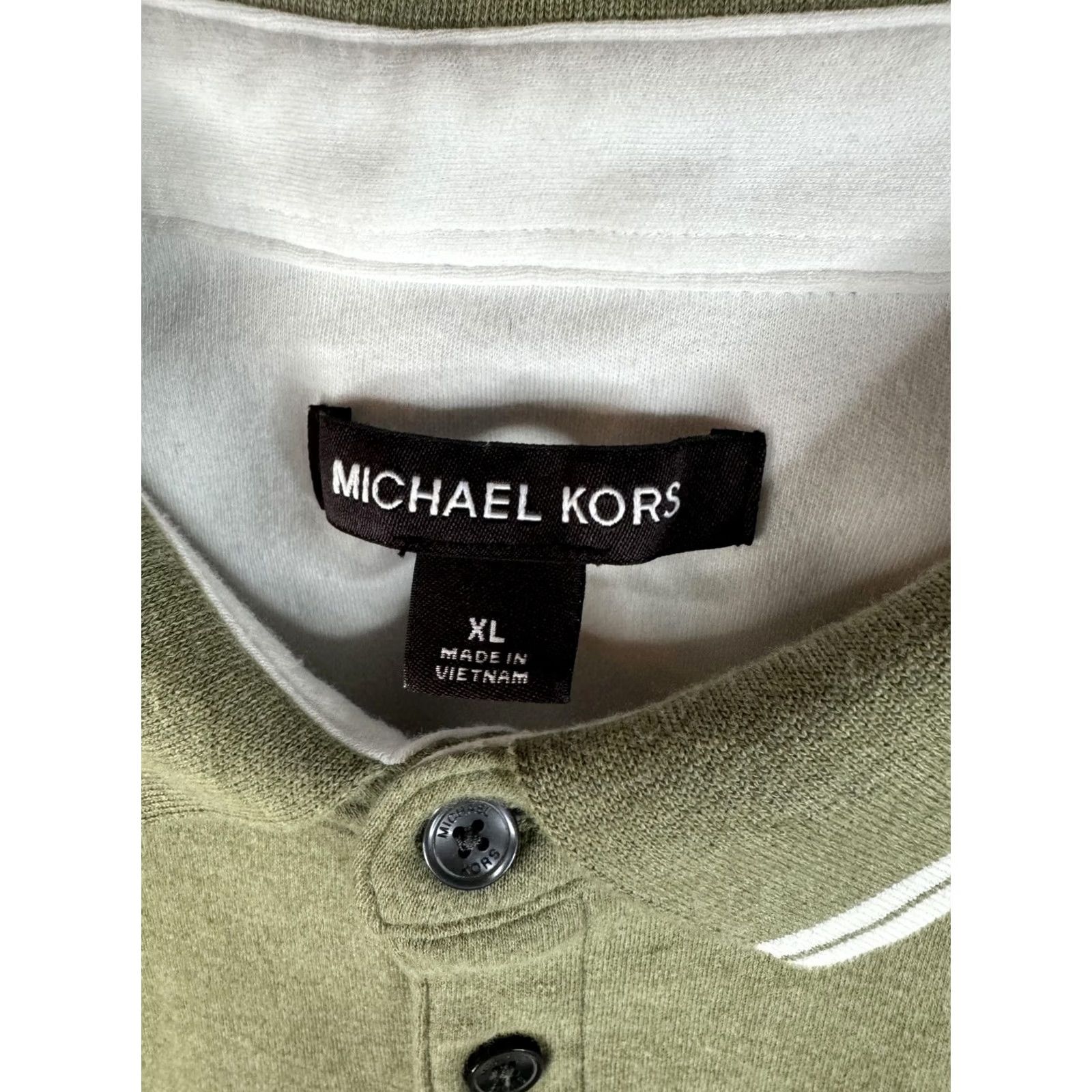 Michael Kors Michael Kors Polo Shirt Mens XL Green Short Sleeve Tipped Collar Logo Casual Polo Mens XL Green Size US XL / EU 56 / 4 - 6 Thumbnail
