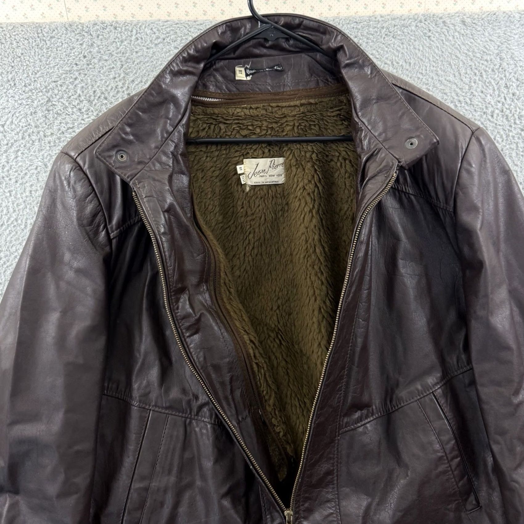 Vintage VINTAGE Jean Pierre Leather Jacket Men’s XL Brown 80s Biker Grunge Lined Moto Jacket Size US 36 / EU 52 - 7 Thumbnail