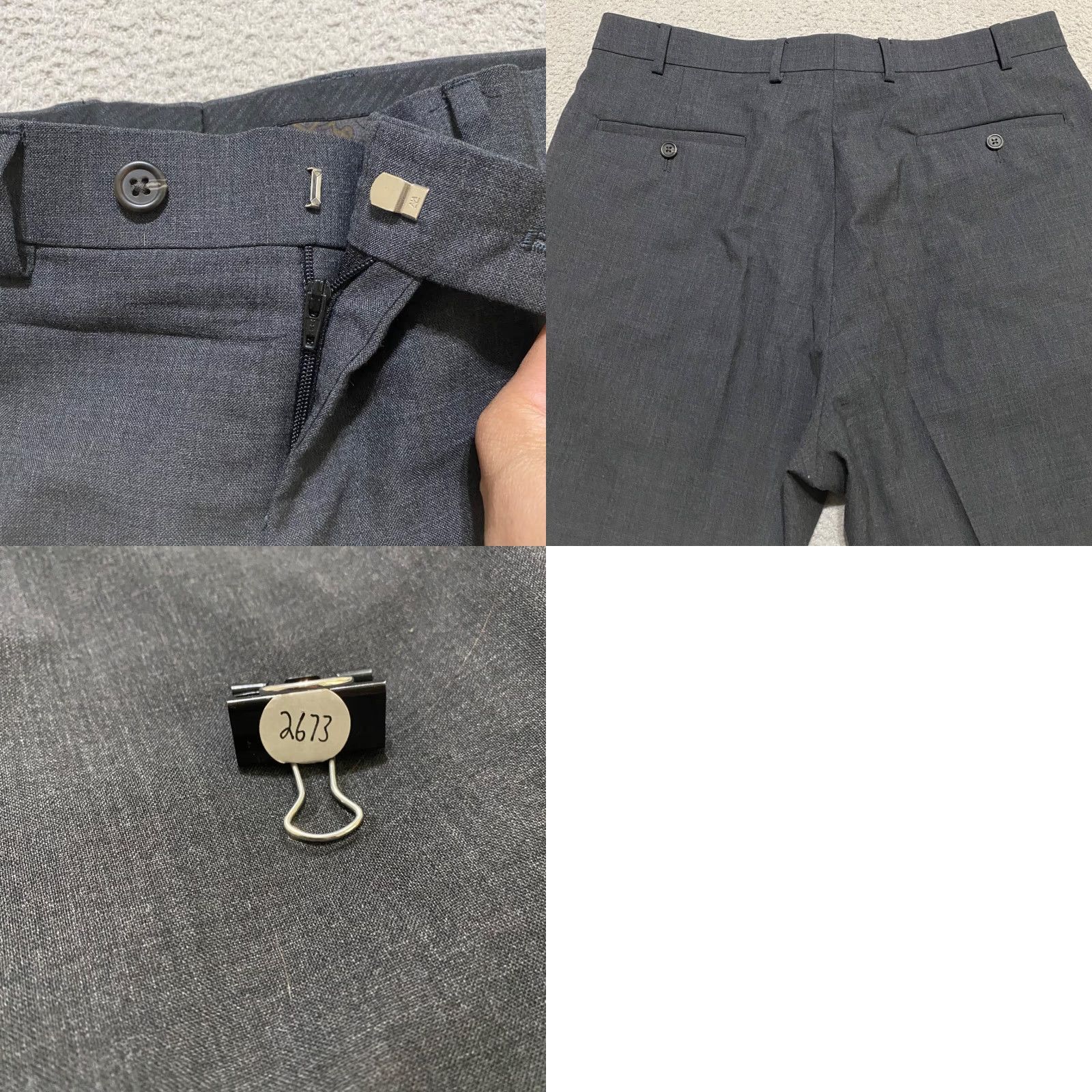 Ralph Lauren Lauren Ralph Lauren Mens Dress Pants Gray Wool Straight 36x32 Size US 36 / EU 52 - 8 Thumbnail