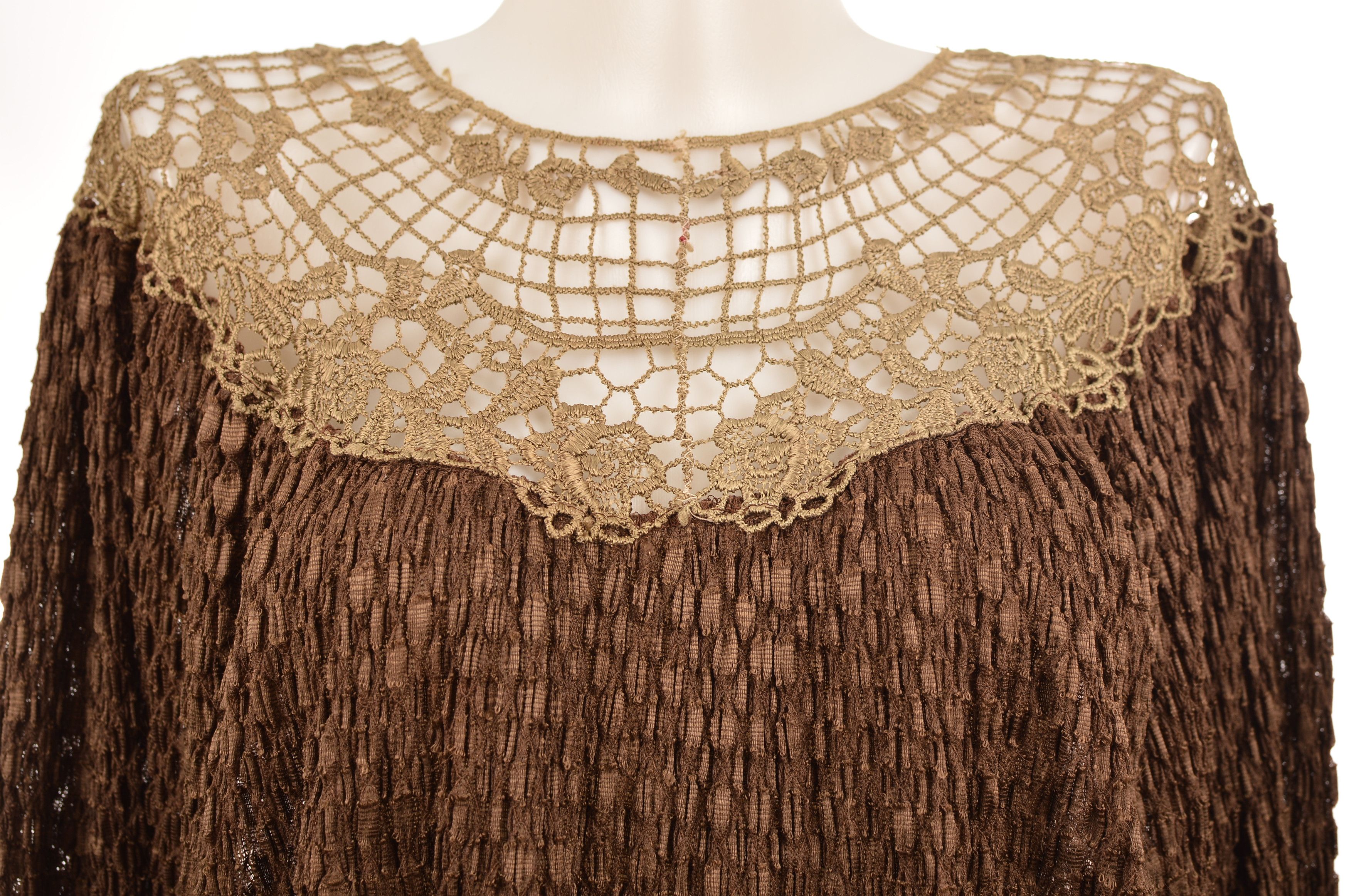 Designer G. Barhel Paris Vintage Polyamide Top Blouse Size ONE SIZE - 2 Thumbnail