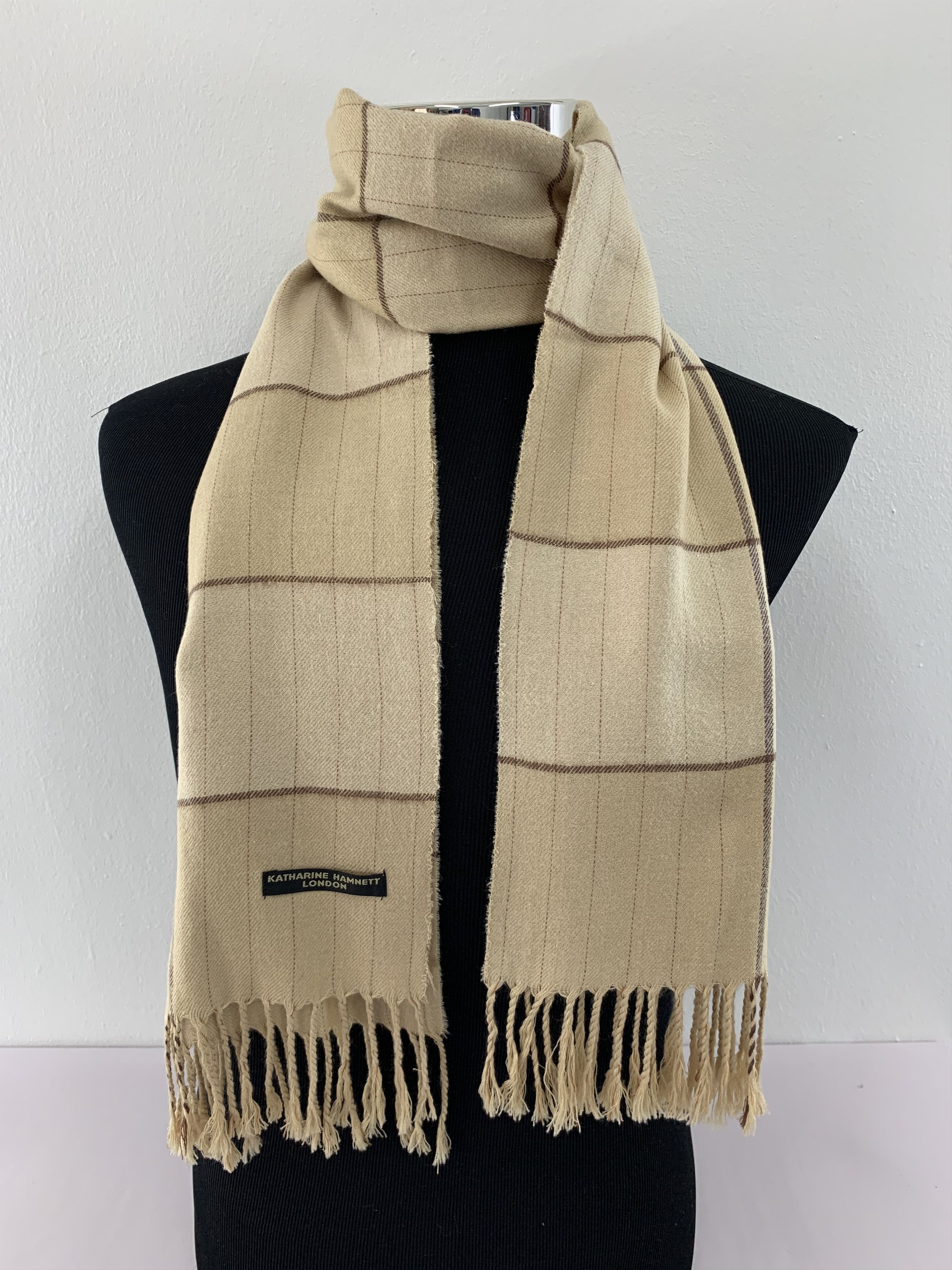 Katharine Hamnett London Katharine Hamnett Scarf Wool Muffler Neck Wrap BL5197 Size ONE SIZE - 1 Thumbnail
