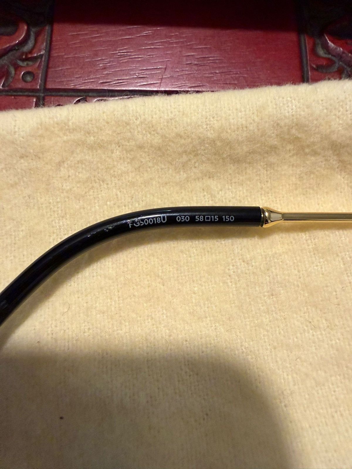 FRED Fred Force 10 Rimless Sunglasses Gold Tone Size ONE SIZE - 5 Thumbnail