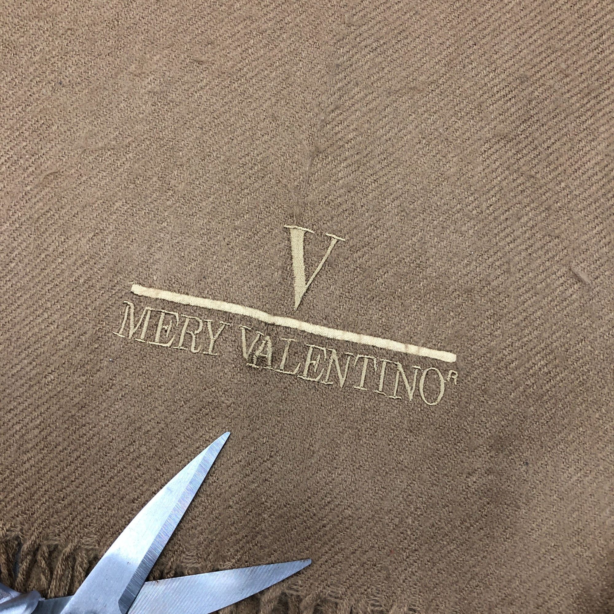 Japanese Brand Vintage 90s Mery Valentino Scarf Muffler Wool Scarves Size ONE SIZE - 4 Thumbnail