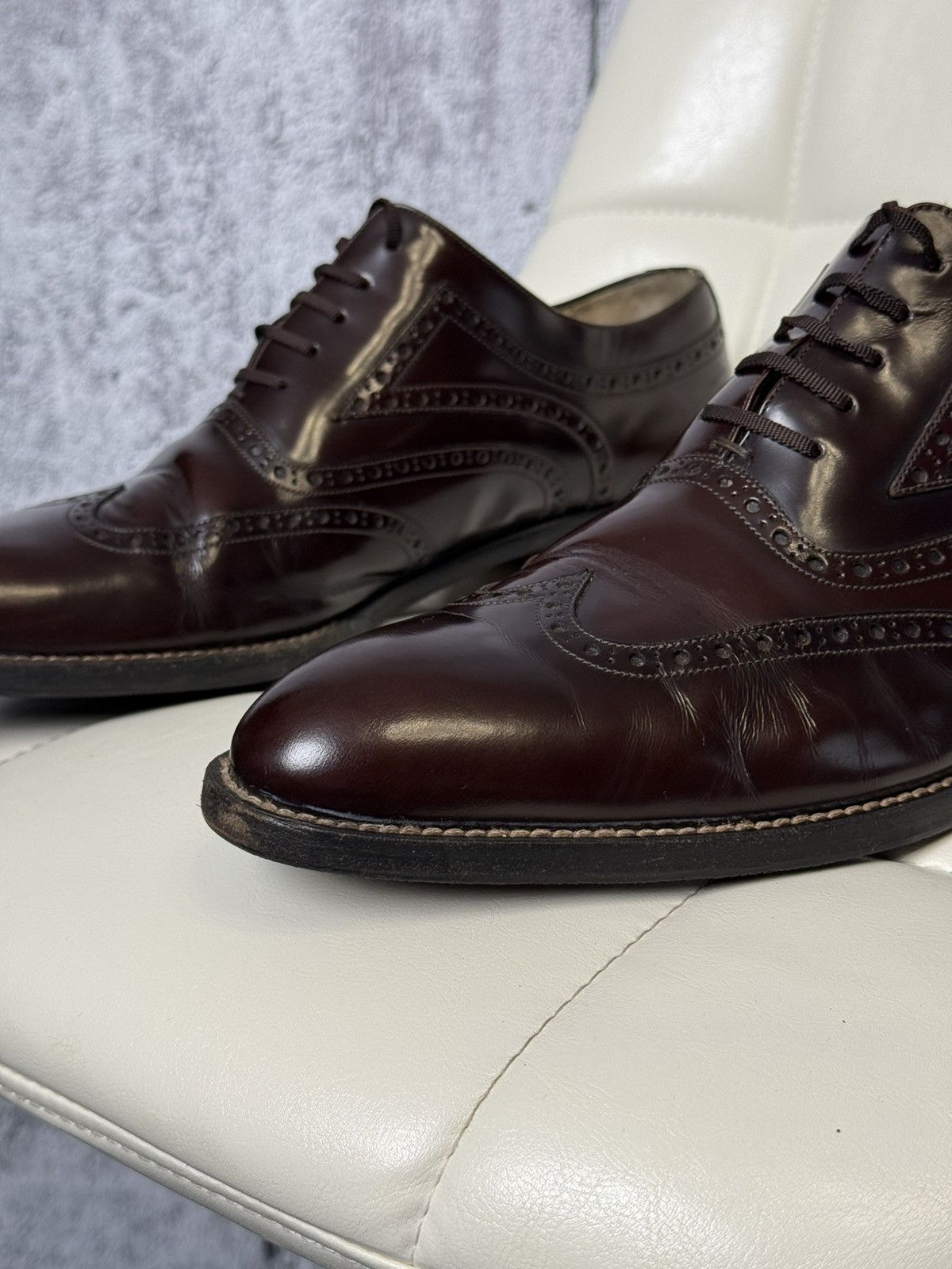 Gucci Gucci Leather Brogue Oxford Dress Shoes Men’s Size 46E Size US 13 / EU 46 - 3 Thumbnail