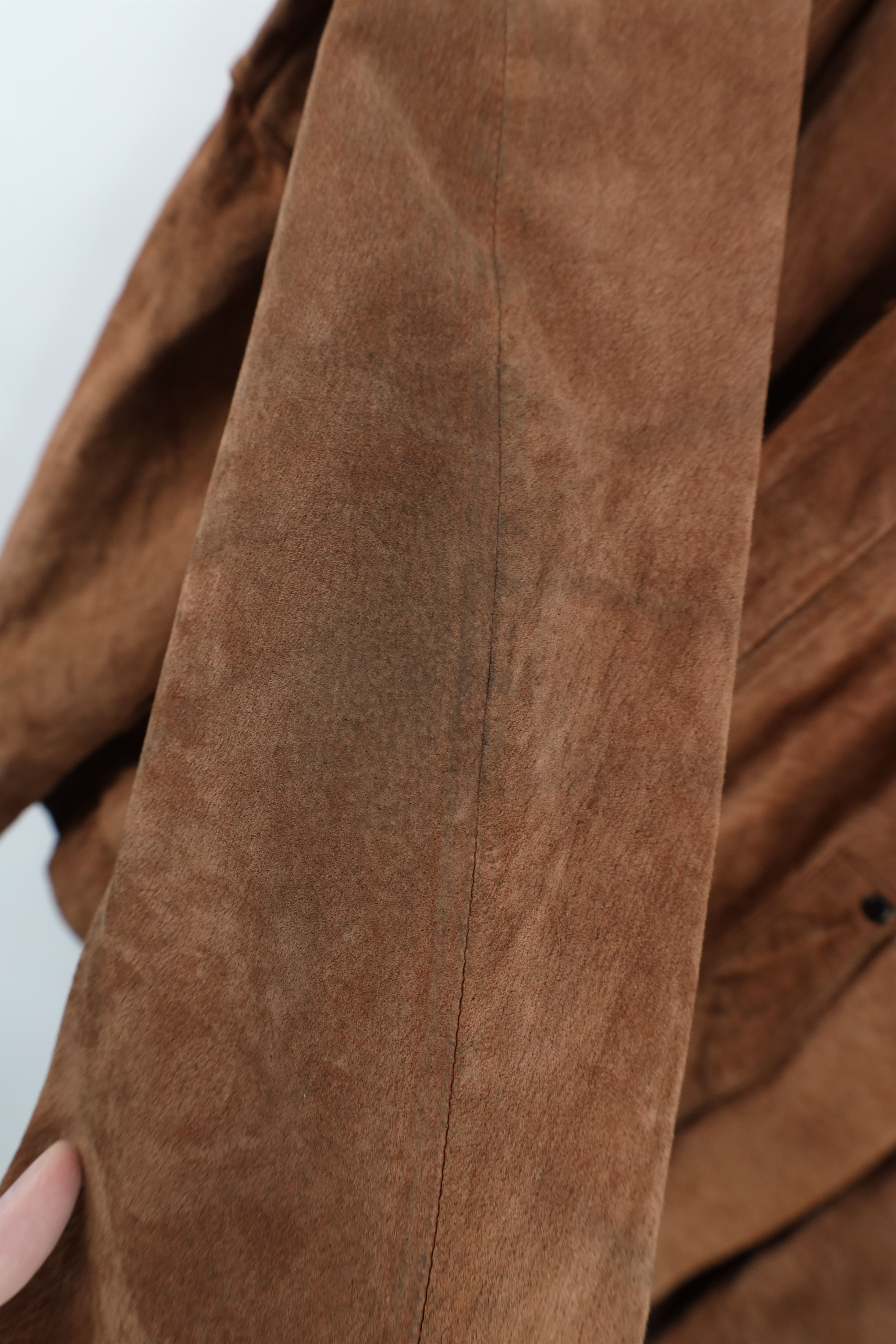 Vintage Vintage 70s Streetwear Suede Leather Full Zip Bomber Jacket Size US XXL / EU 58 / 5 - 8 Thumbnail
