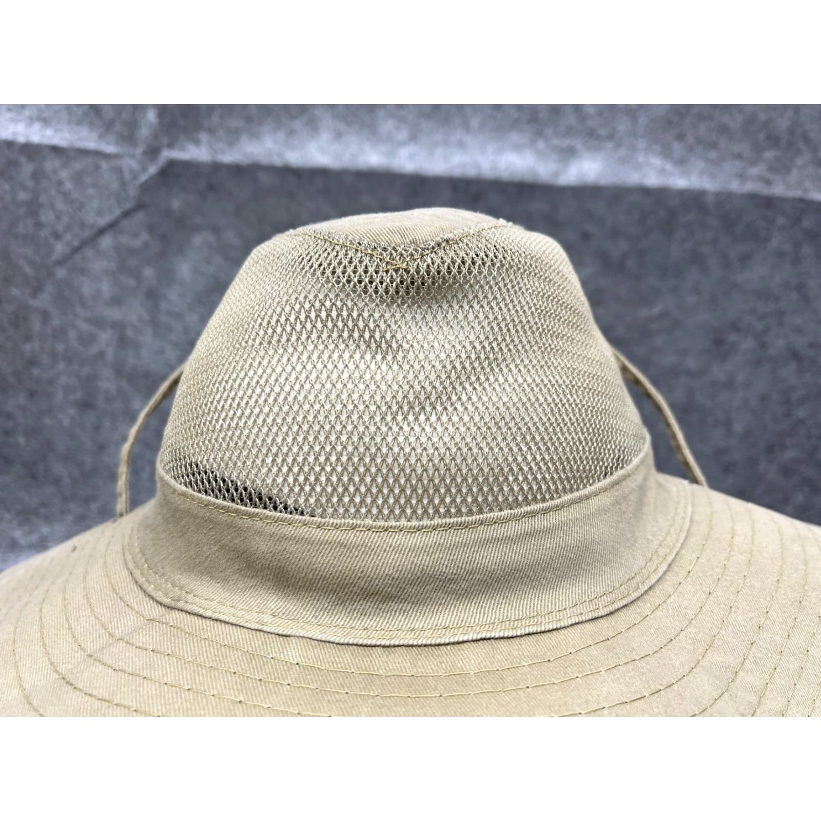 Vintage Dorfman Pacific Bucket Hat Adult S Beige Cotton Nylon Knit Hat/Cap Casual Travel Workwear Mens Size ONE SIZE - 2 Thumbnail