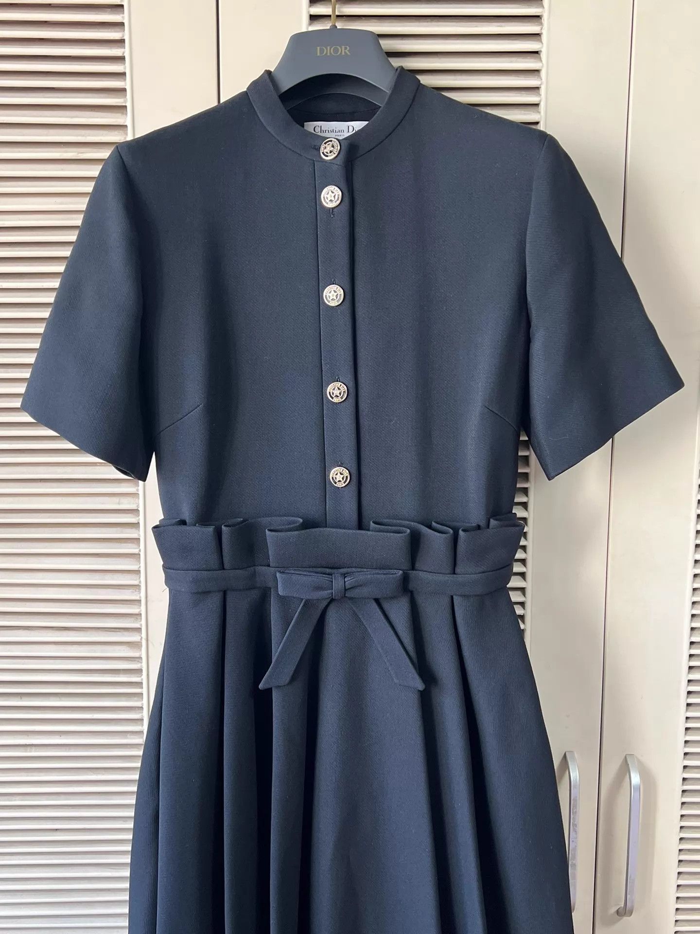 Dior Dior black waist-cinched gold star button 36 dress Size XS / US 0-2 / IT 36-38 - 3 Thumbnail