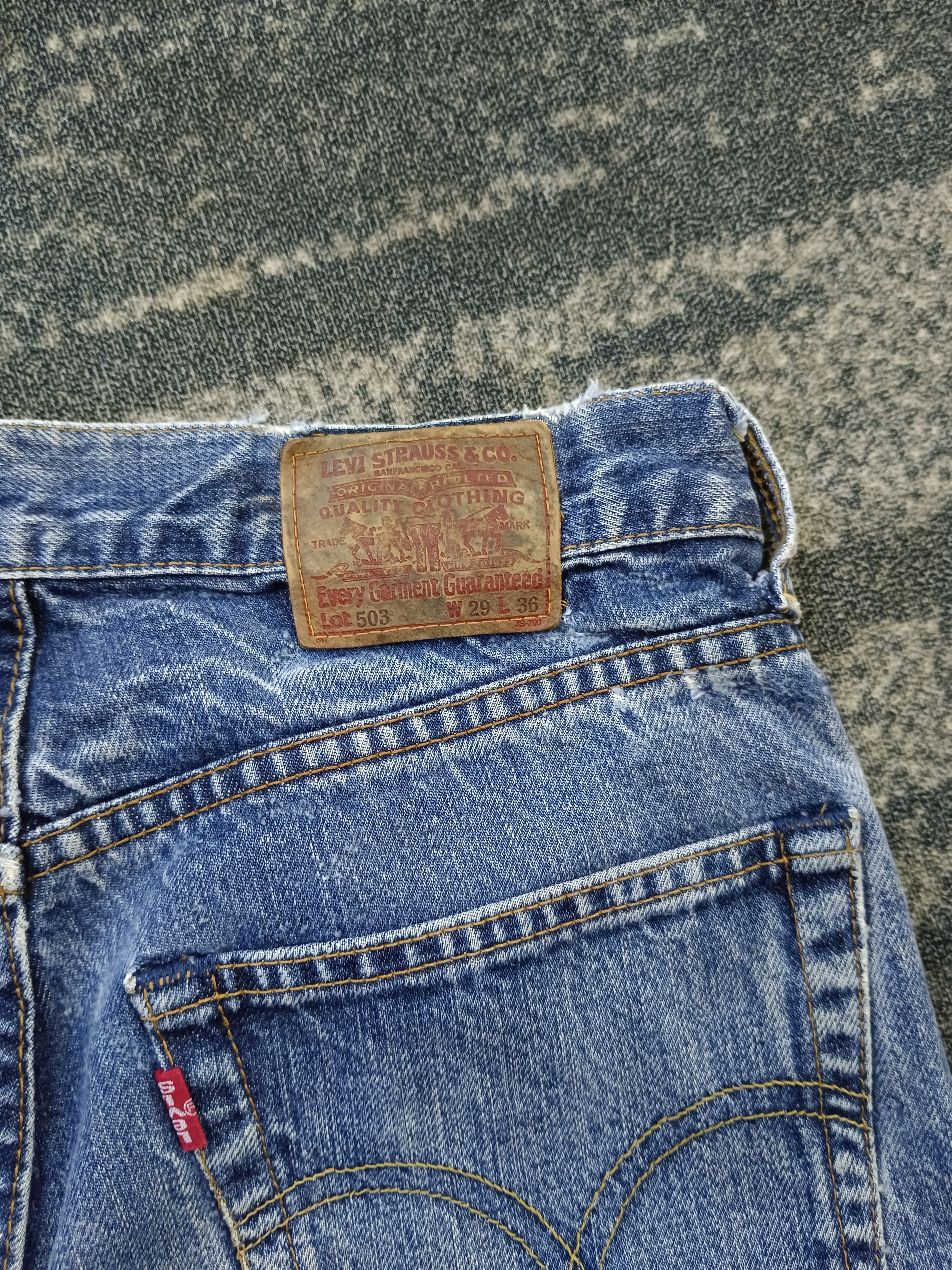 Levi's Vintage Clothing VINTAGE 90s LEVIS 503 SELVEDGE DENIM PANTS Size US 28 / EU 44 - 10 Thumbnail