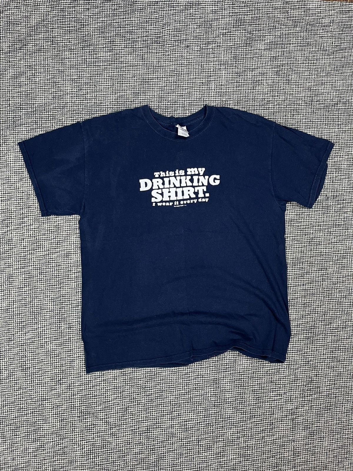 Other vintage y2k drinking t-shirt adult humor ironic script Size US L / EU 52-54 / 3 - 1 Thumbnail