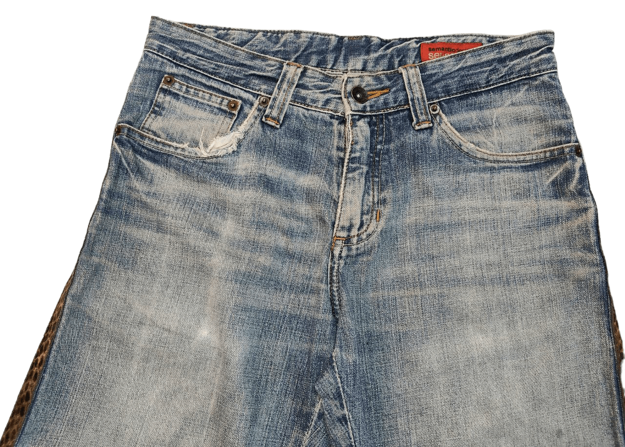 semanticdesign Semantic Side Tape Distressed Denim Size US 30 / EU 46 - 9 Thumbnail