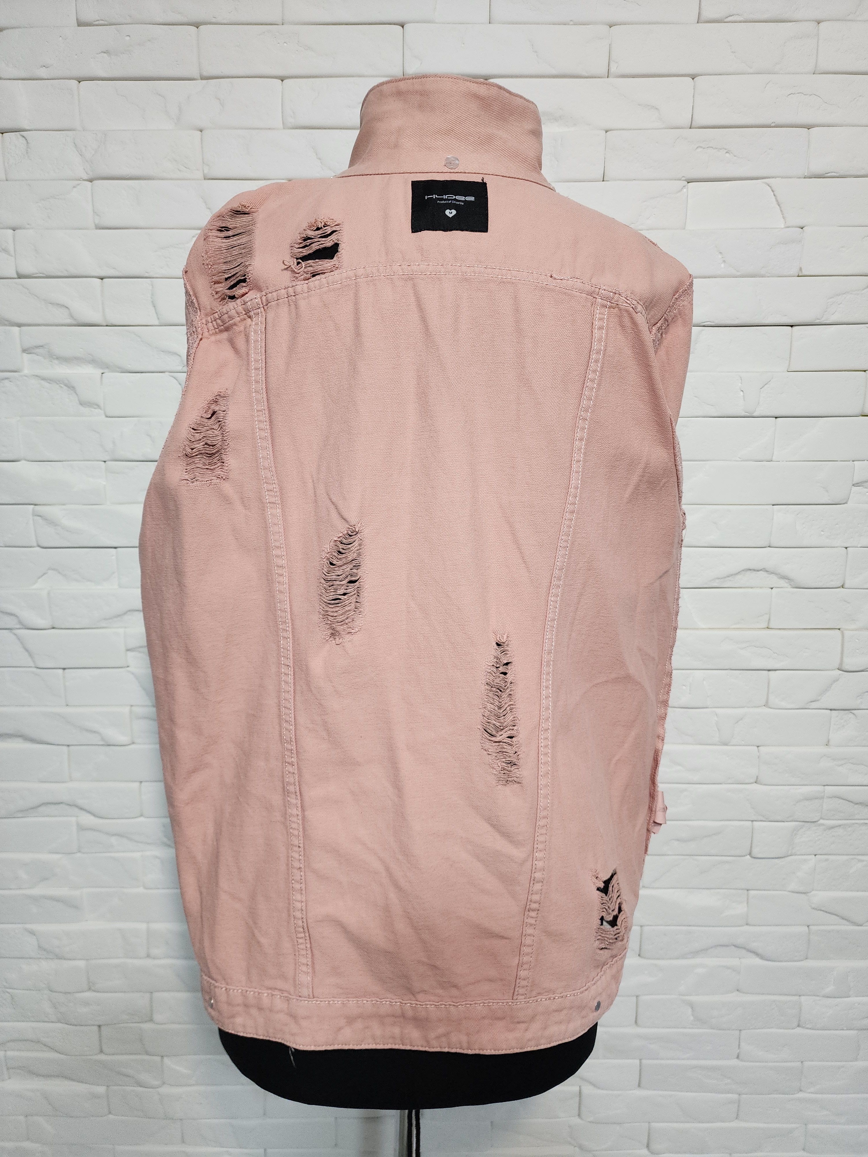 Denim & Co. Pink women's cotton jacket with a decorative design. Size XXL / US 16-18 / IT 52-54 - 7 Thumbnail