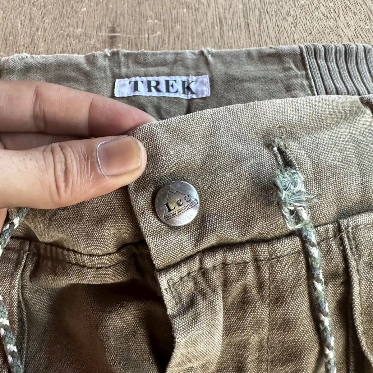 Vintage VINTAGE LEE DOUBLE KNEE TROUSERS FADED DRAWSTRING WAIST PANT Size US 33 - 6 Thumbnail