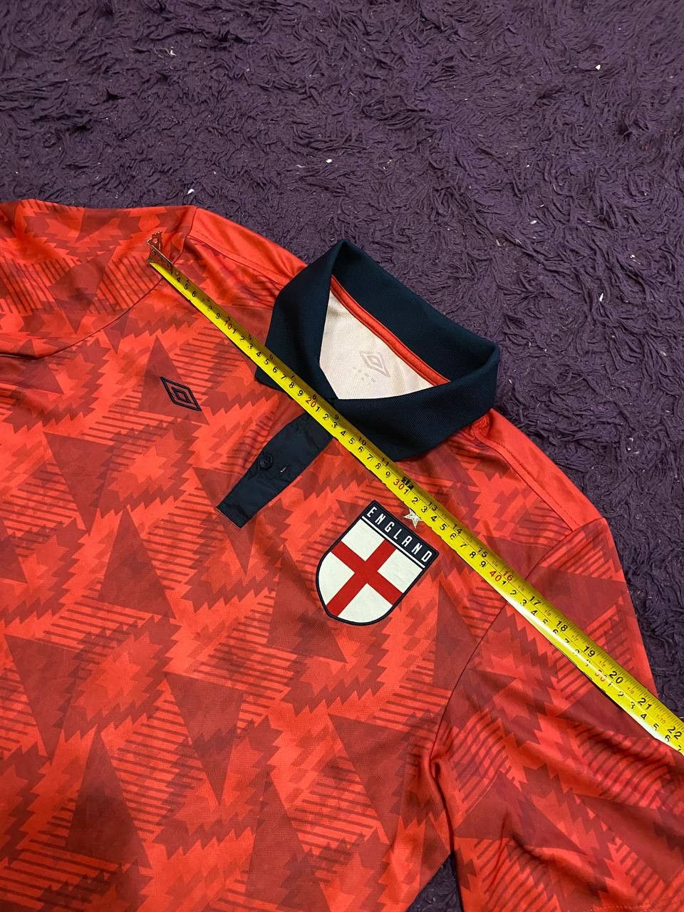 Umbro Umbro Mens England Soccer Jersey Red Polo Shirt Size US L / EU 52-54 / 3 - 11 Thumbnail