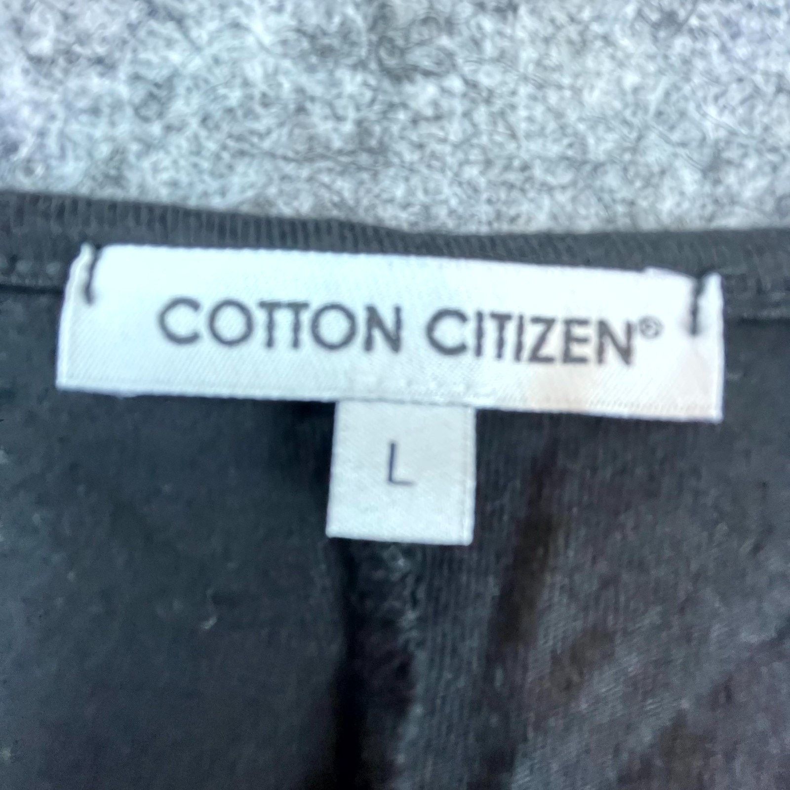 Cotton Citizen Jagger Long Sleeve Henley Large Men Jet Black