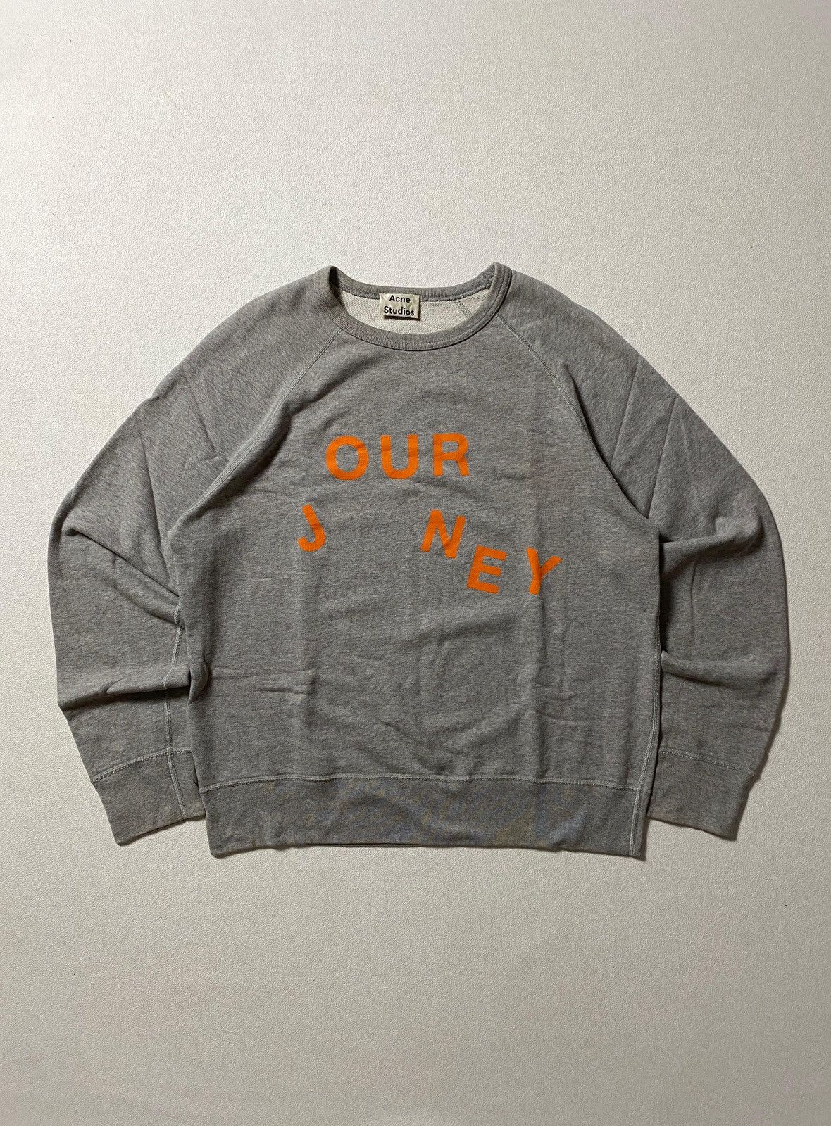 Acne Studios Acne Studios Our Journey - Gray Slogan College Sweater Size US L / EU 52-54 / 3 - 2 Thumbnail