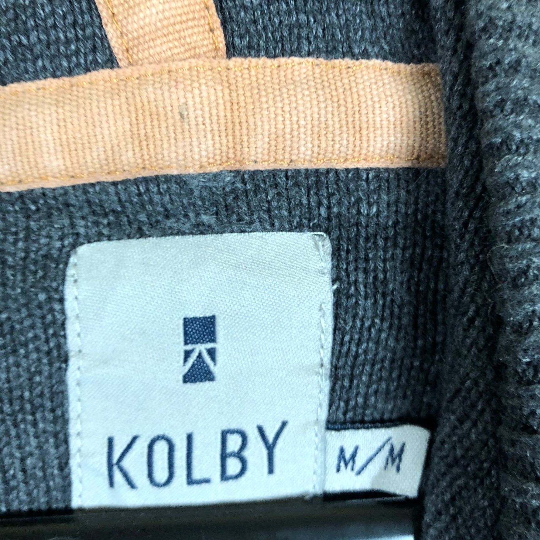 Vintage Kolby Mens Sweater Hooded Pullover Dark Gray Front Pocket Medium Size US M / EU 48-50 / 2 - 6 Thumbnail