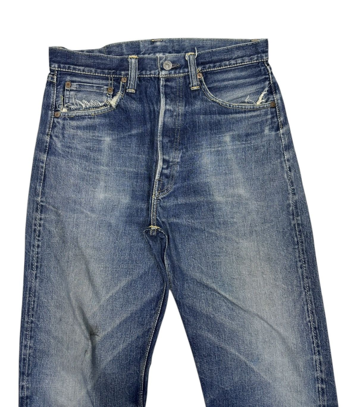 Sugar Cane Vintage Warehouse Selvedge Jeans Distressed Denim Size US 30 / EU 46 - 3 Thumbnail
