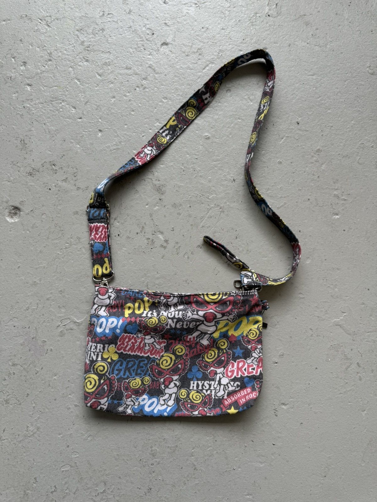X-girl×HYSTERIC GLAMOUR MESSENGER BAG Hysteric glamour cross body graphic multicolour | Depop