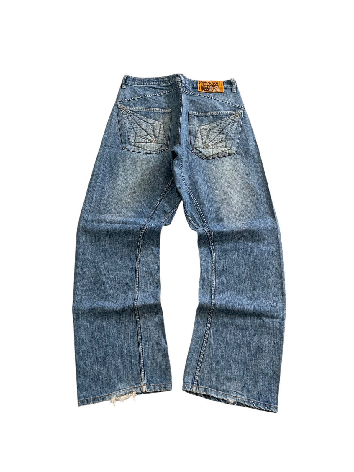 Vintage 90s Volcom USA Embroidery Logo Twisted Baggy Jeans
