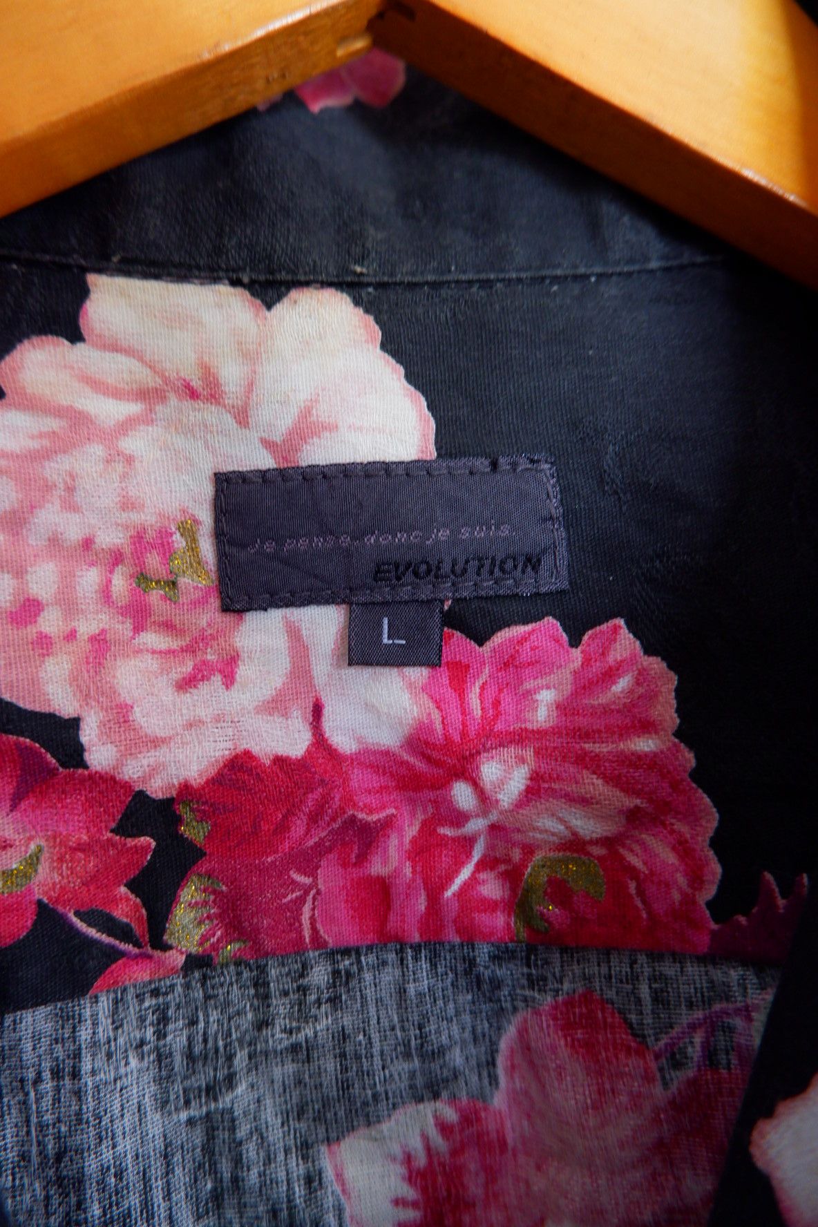 Japanese Brand Vintage Evolution Japan Jacquard Flower Open Colar Shirts Size US L / EU 52-54 / 3 - 8 Thumbnail