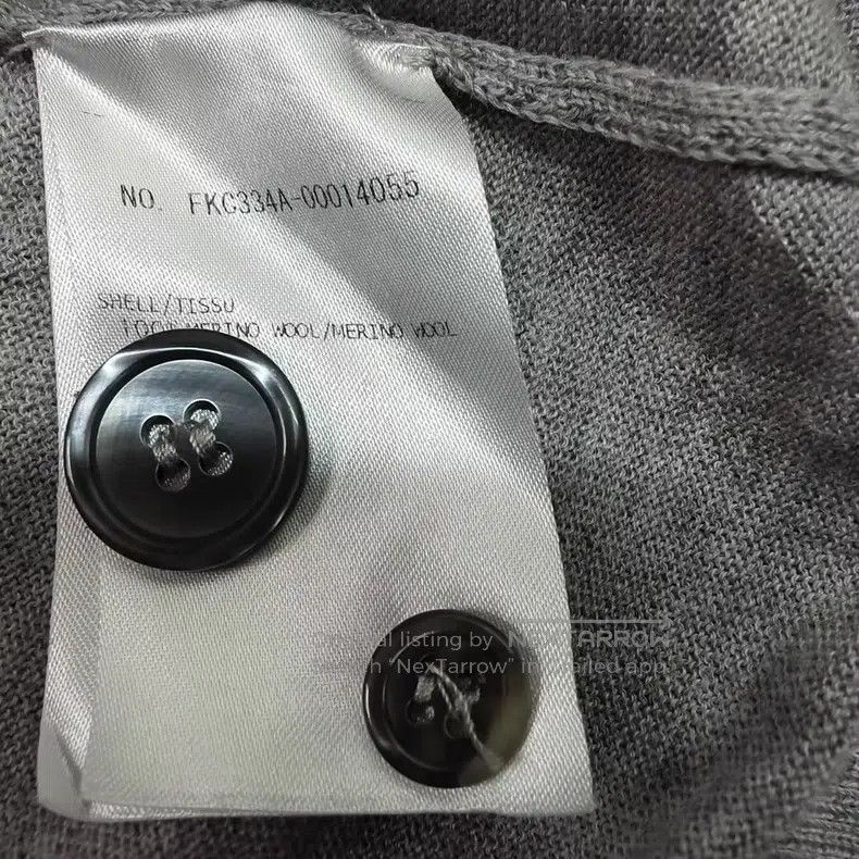 Thom Browne Thom Browne Grey Wool Cardigan Size US XS / EU 42 / 0 - 6 Thumbnail