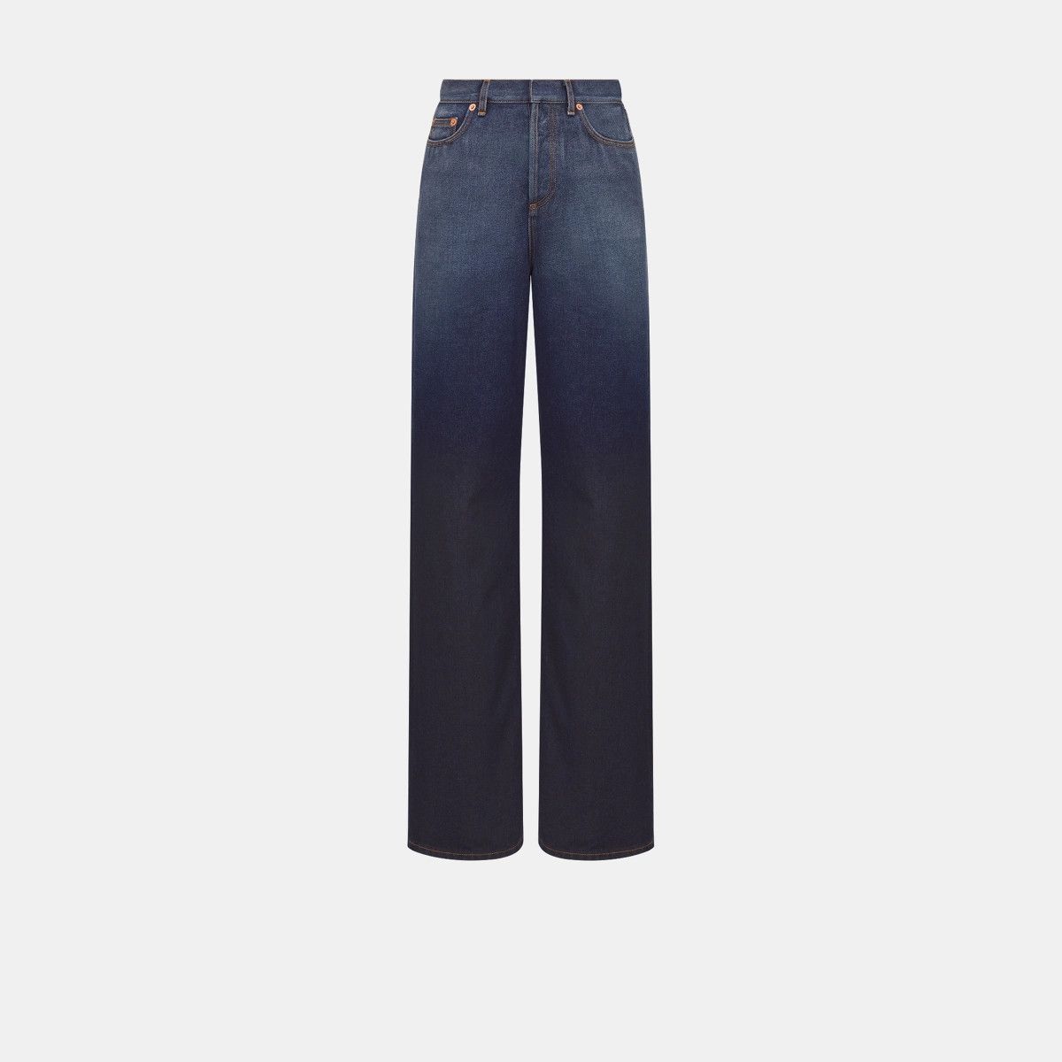 Dior o1bcso1str0225 Flared Pants in Gradient Blue Size 28" / US 6 / IT 42 - 1 Thumbnail
