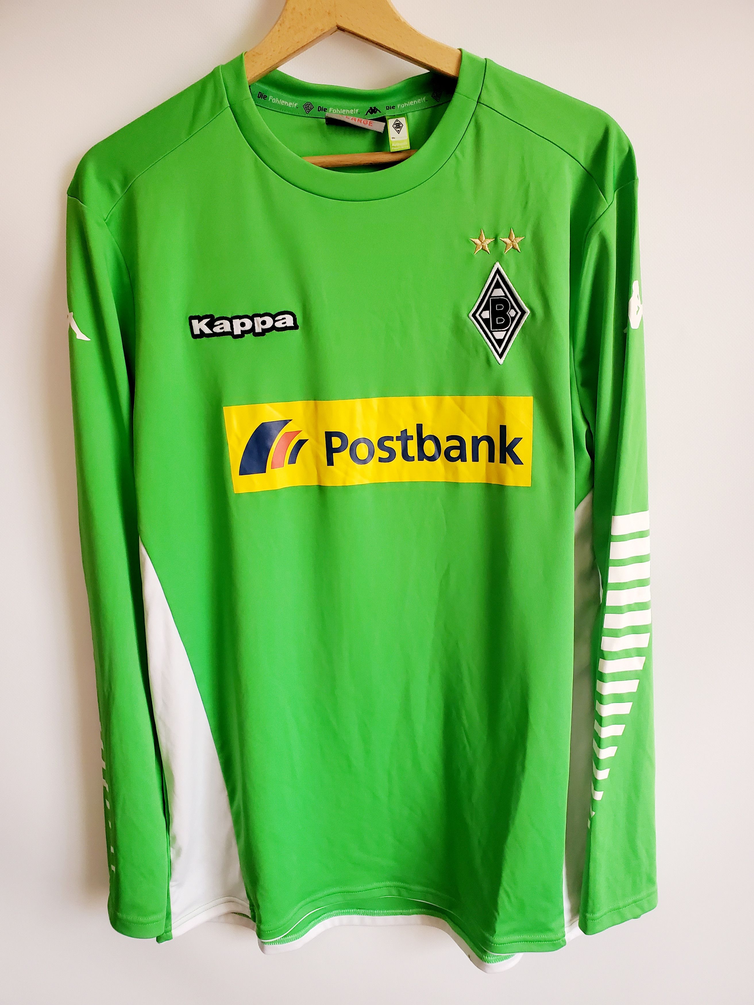 BORUSSIA MONCHENGLADBACH FOOTBALL SHIRT KAPPA LONG SLEEVE