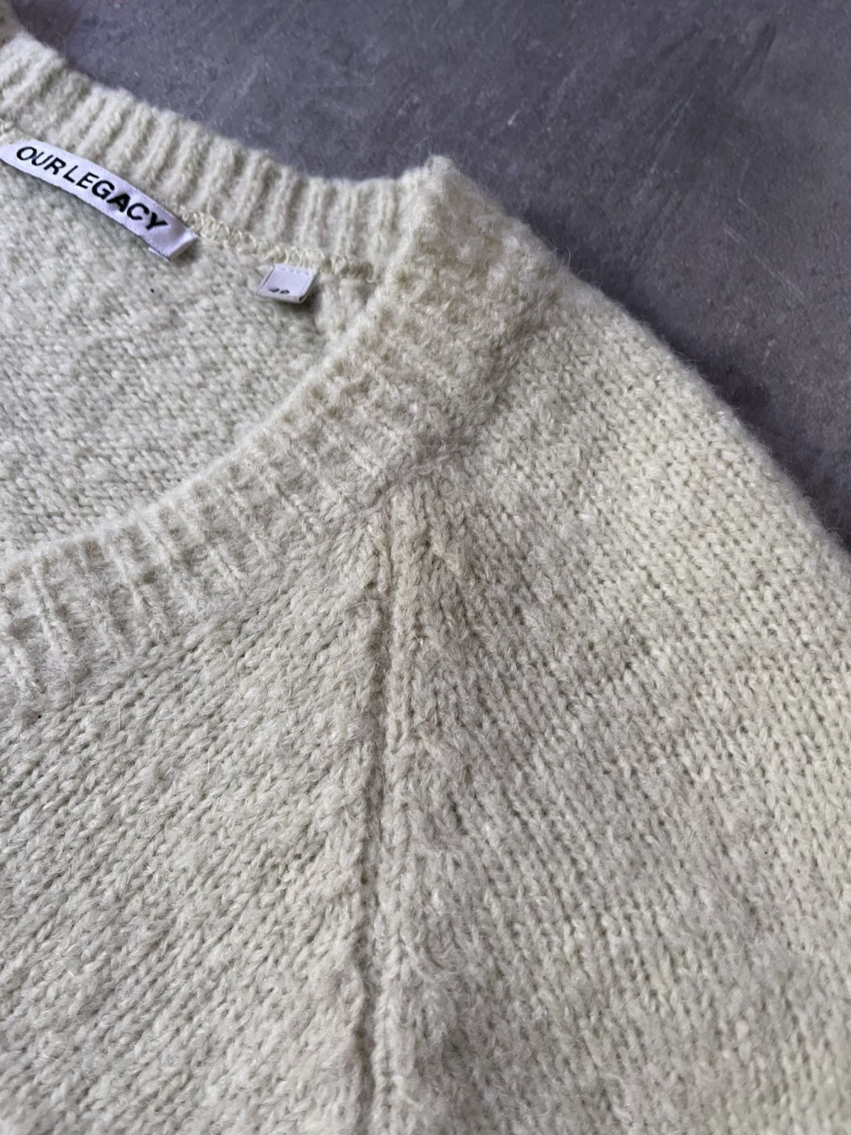 Our Legacy Our Legacy V-Neck Raglan wool alpaca sweater Size US M / EU 48-50 / 2 - 6 Thumbnail