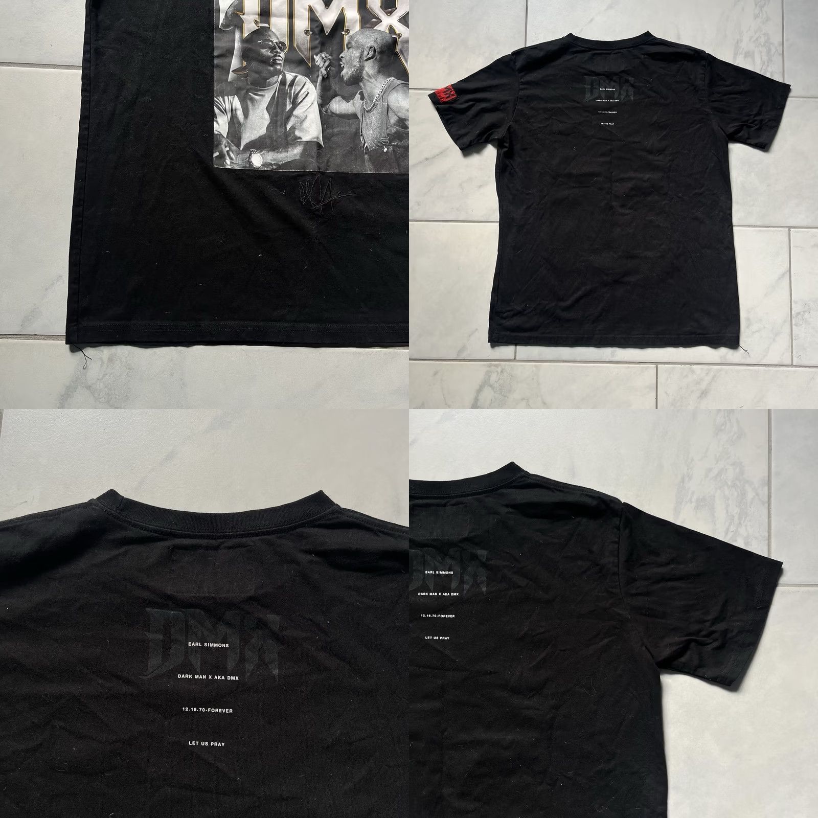 Palace Shoe Palace DMX Shirt Mens Medium Black Red Graphic Print Logo USA Crew Neck Short Sleeve T-Shirt Size US M / EU 48-50 / 2 - 8 Thumbnail