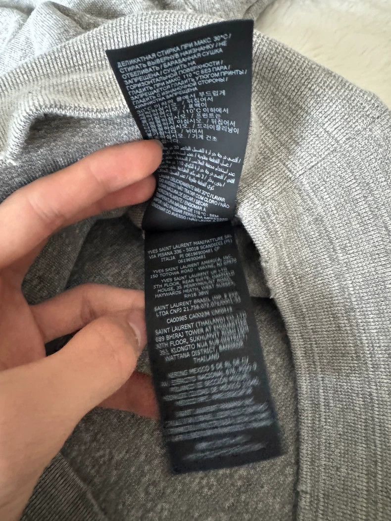 Saint Laurent Paris Saint Laurent Paris Grey logo sweatshirt-2505 Size US S / EU 44-46 / 1 - 7 Thumbnail