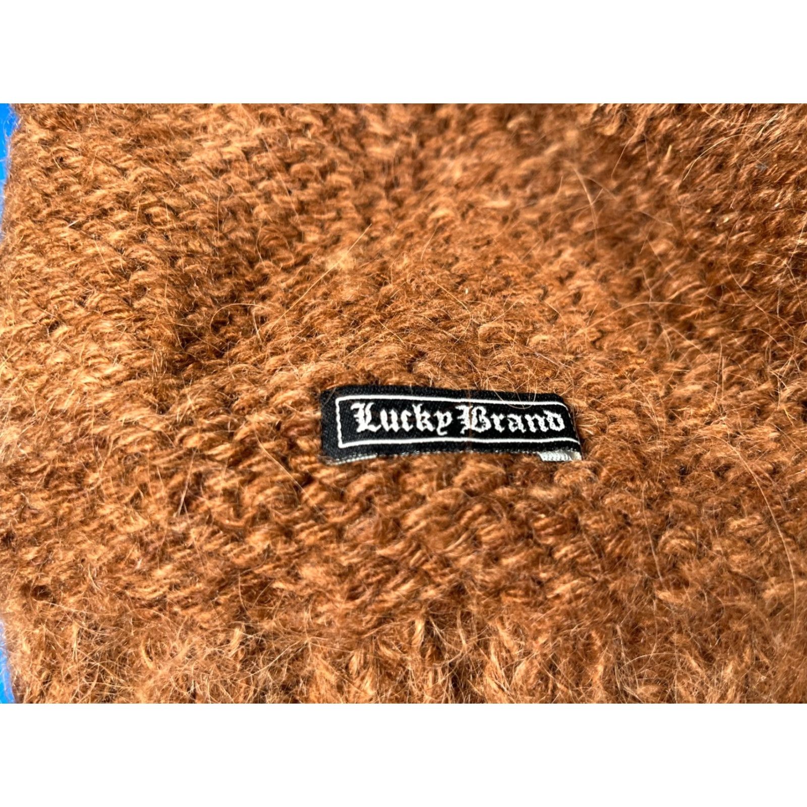 Lucky Brand Lucky Brand Beanie Toque Women One Size Beige Knit Acrylic Blend Ski Size ONE SIZE - 6 Thumbnail