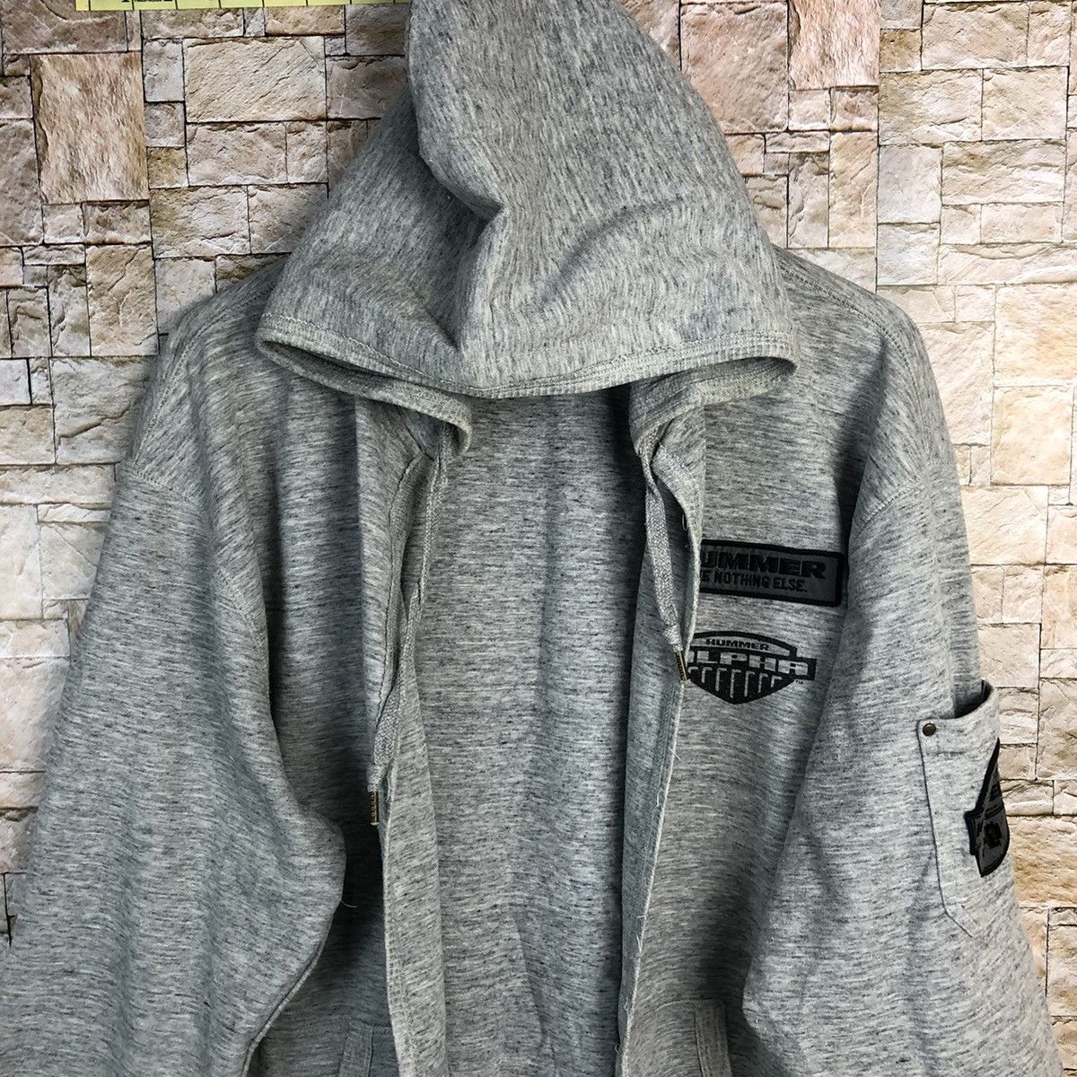 Japanese Brand Hummer vintage Grey Hoodie cardigan sweater #A228 Size US XL / EU 56 / 4 - 7 Thumbnail