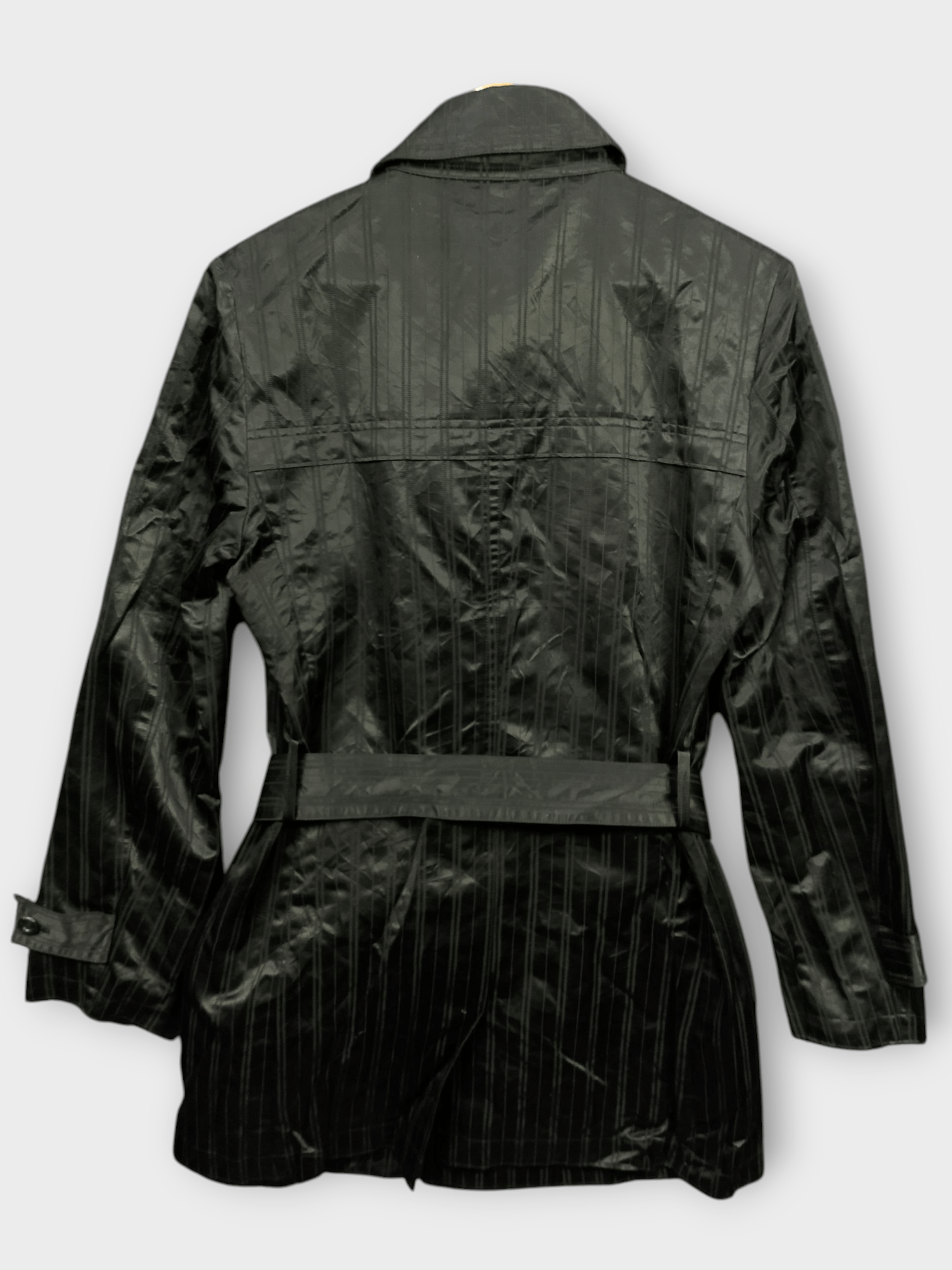 Tornado Mart Tornado Mart Black Pinstripe Belted Jacket Japan Size US L / EU 52-54 / 3 - 3 Thumbnail